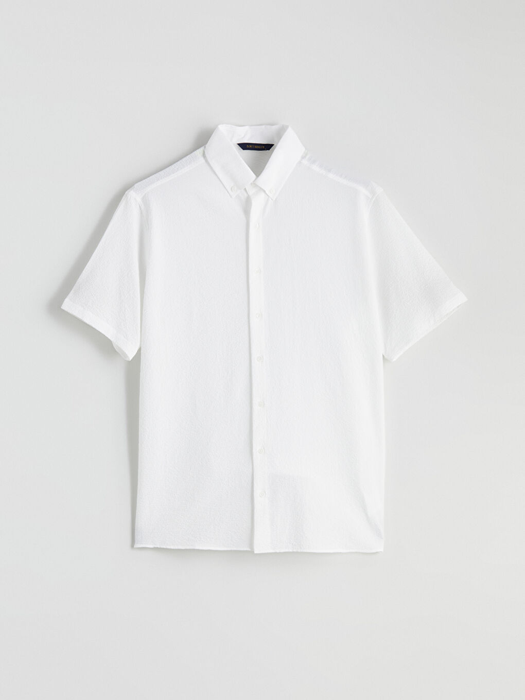 Ekru Regular Fit Kısa Kollu Erkek Gömlek-4