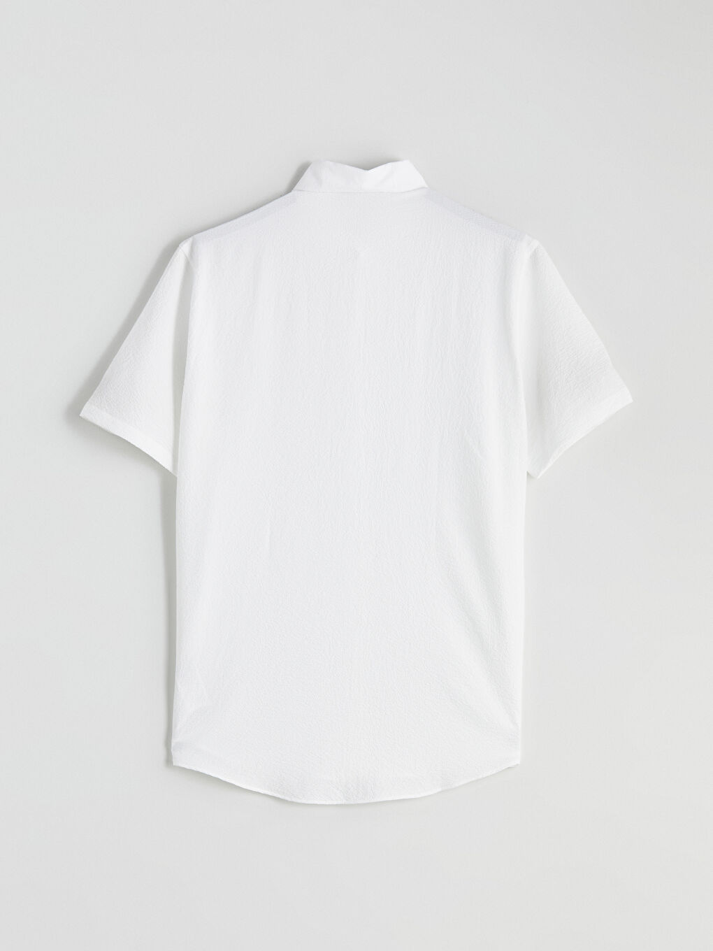 Ekru Regular Fit Kısa Kollu Erkek Gömlek-5