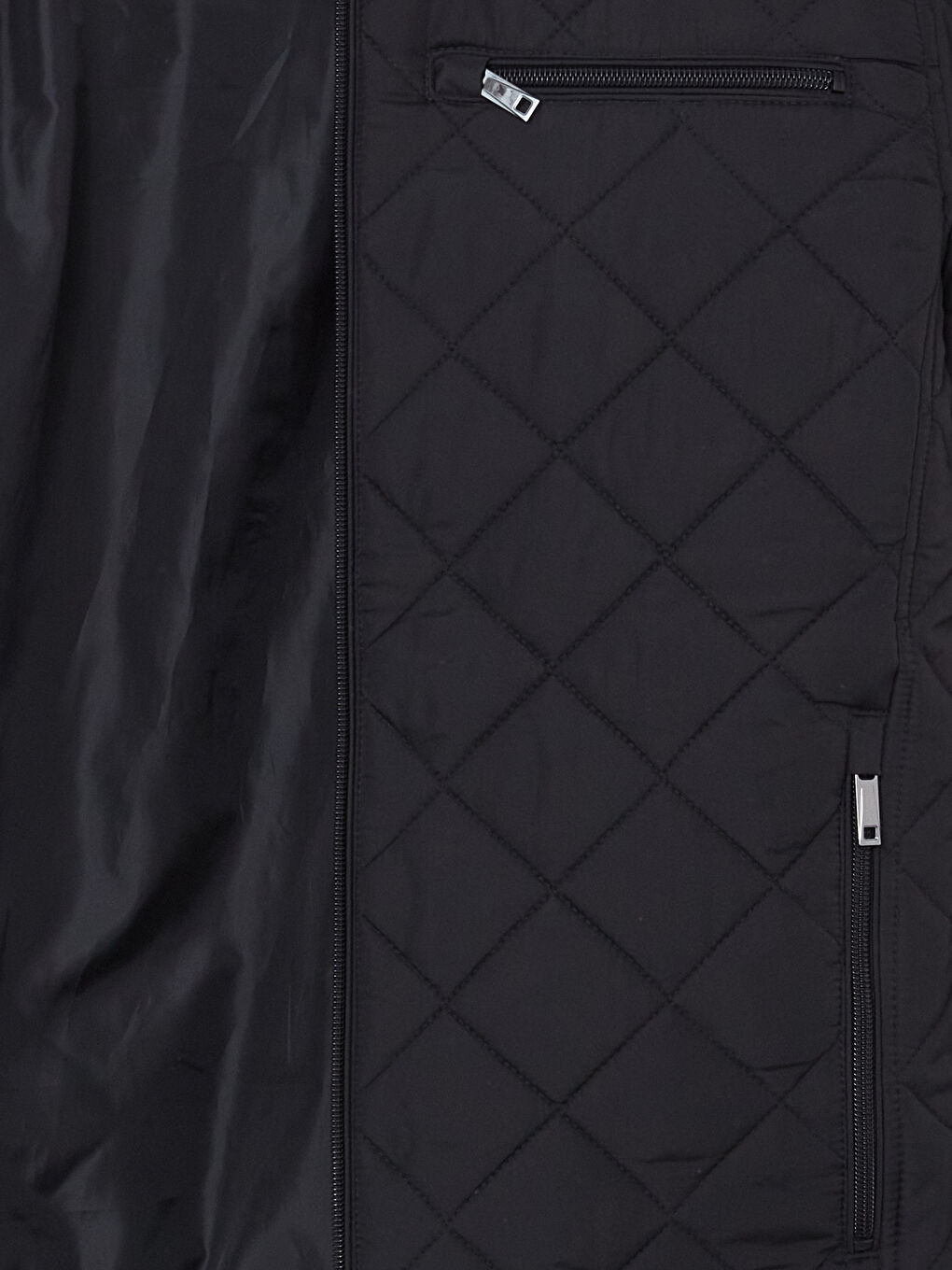 Редовен фит байкър яка шушляково палто за мъже-13