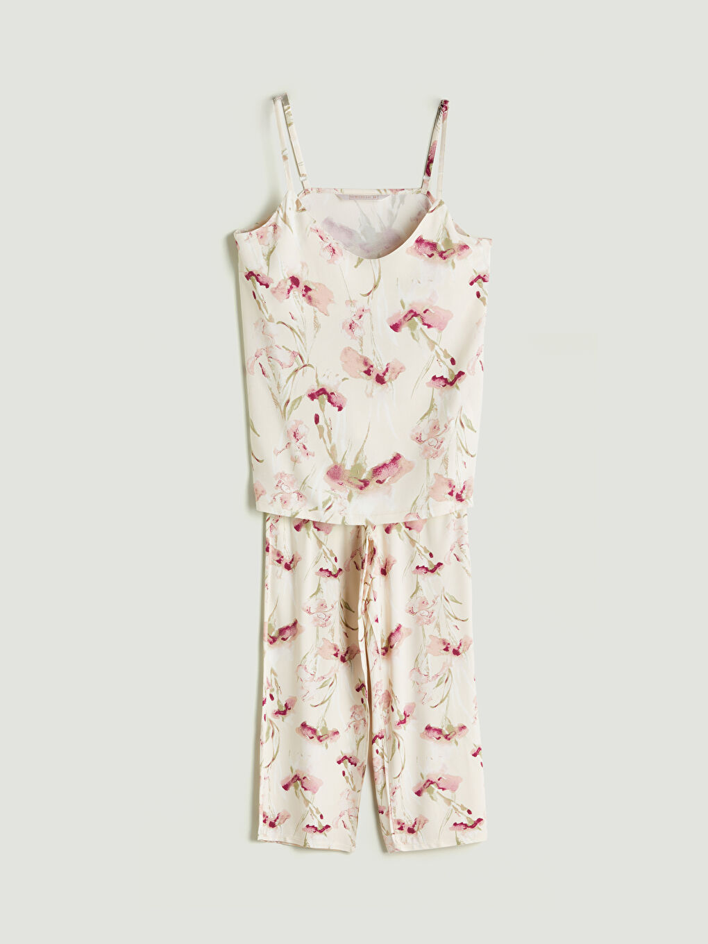 V-Neck Floral Strap Women's Pajamas Set -S5Q808Z8-LRA