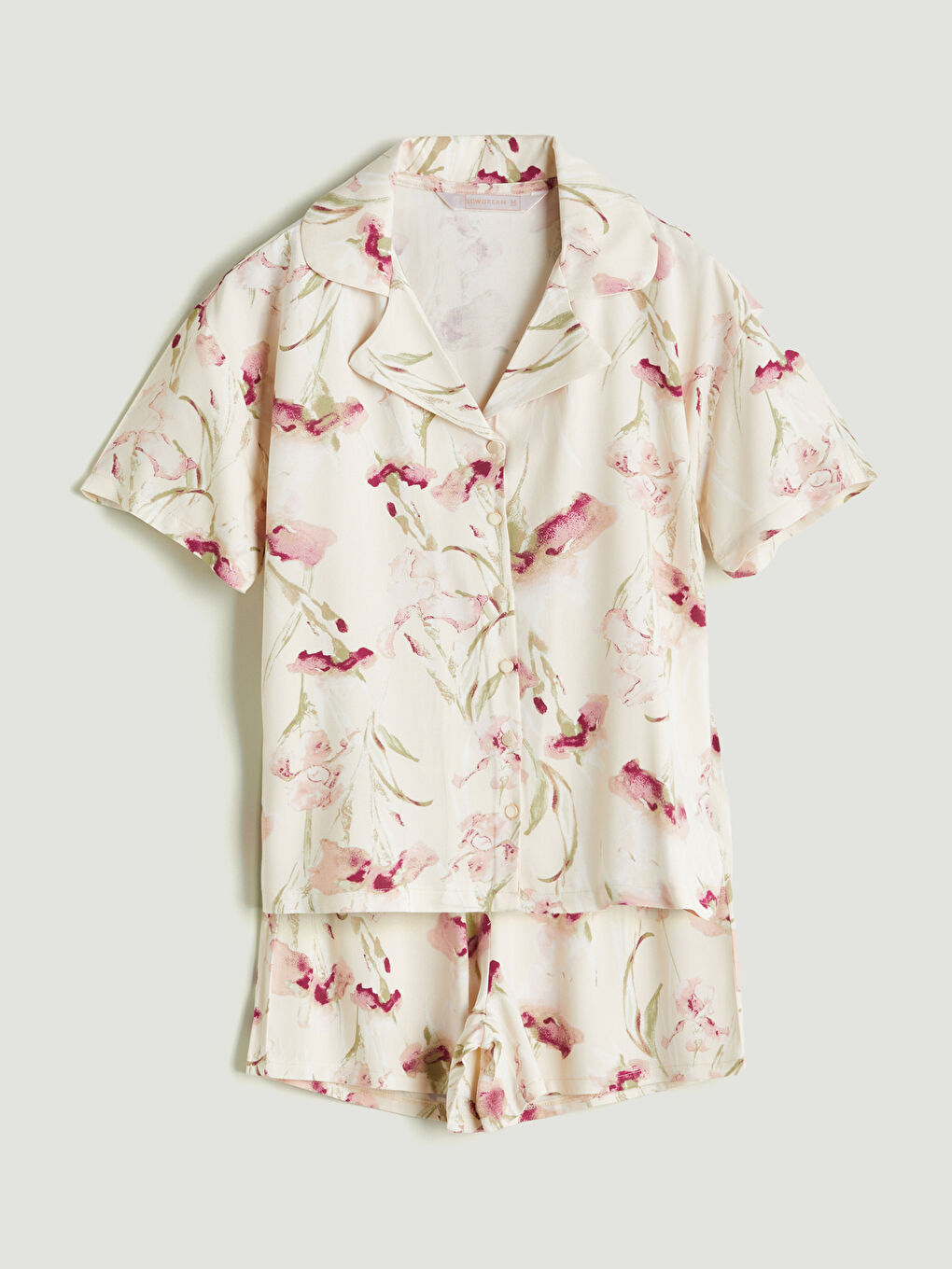 Woman ECRU Shortie Pyjama Set -S5Q811Z8-LRA