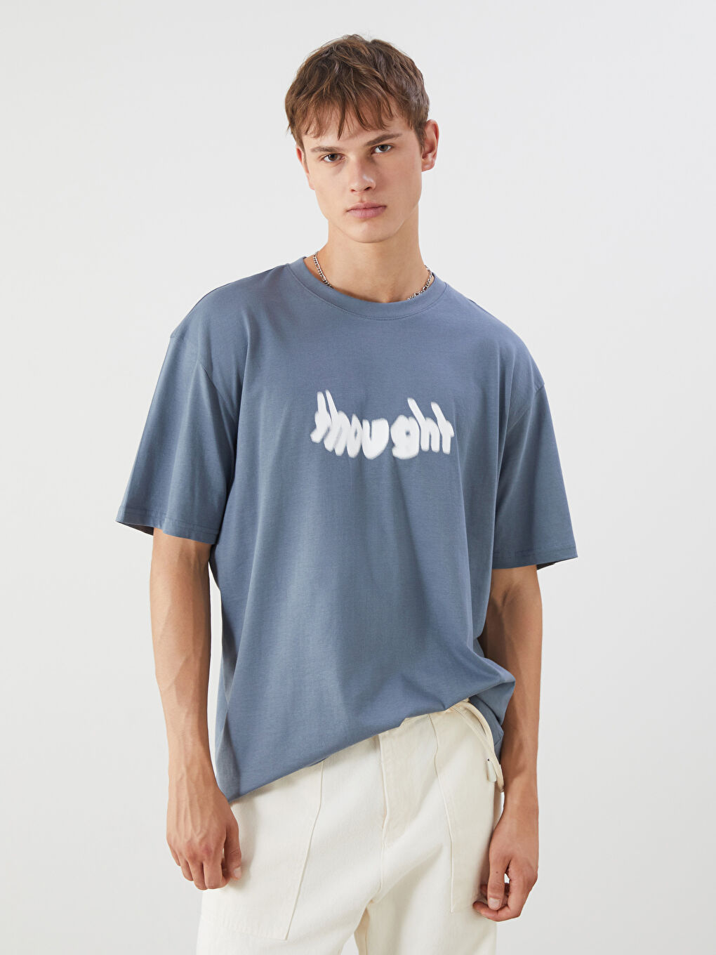Crew Neck Printed Jersey Men's T-Shirt