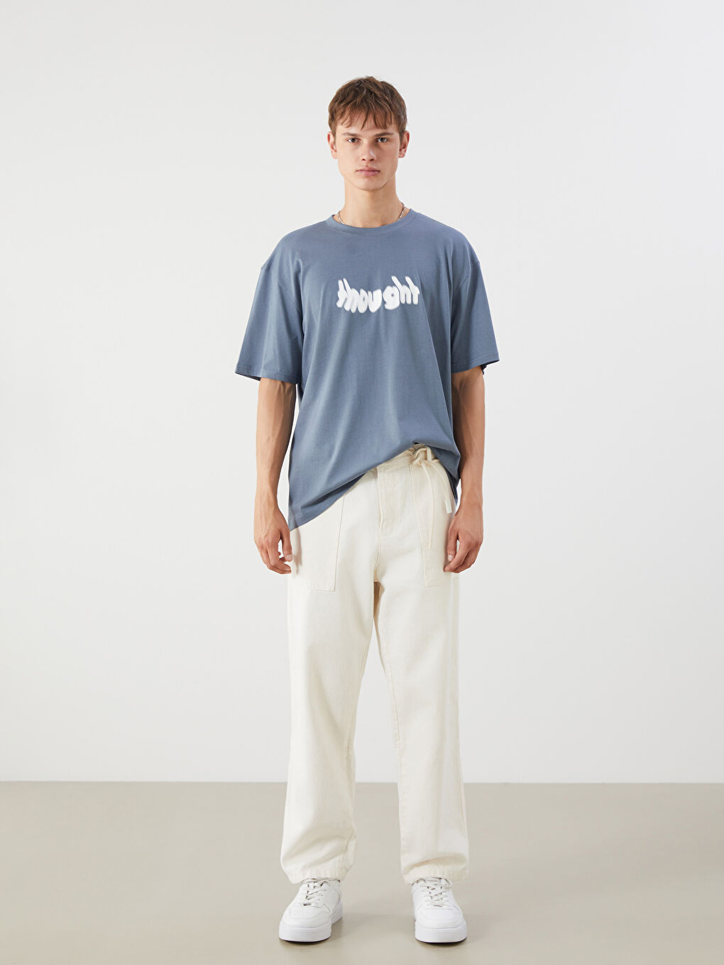Crew Neck Printed Jersey Men's T-Shirt-3