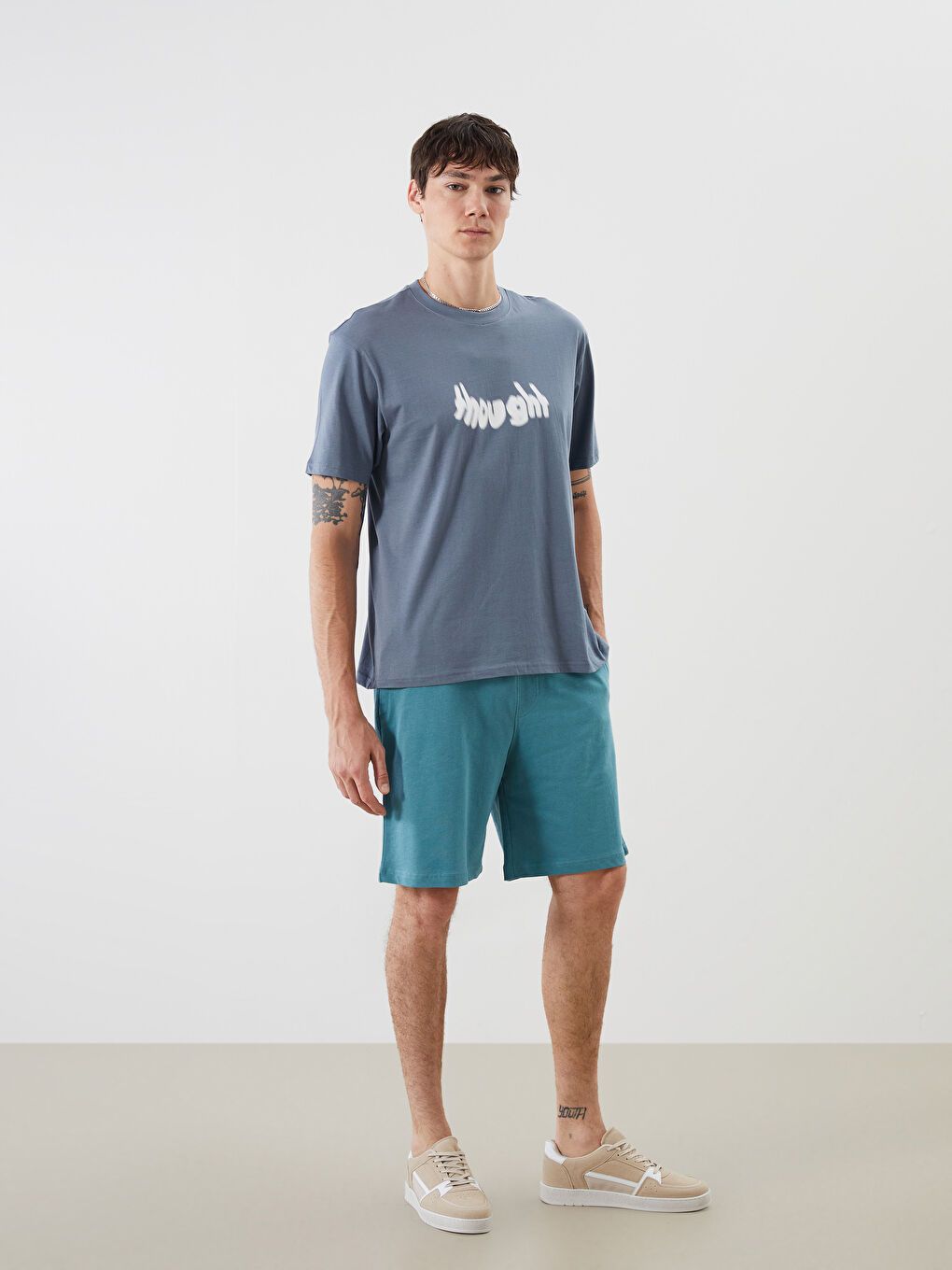 Crew Neck Printed Jersey Men's T-Shirt-2