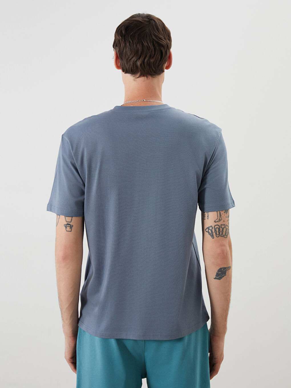 Crew Neck Printed Jersey Men's T-Shirt-6
