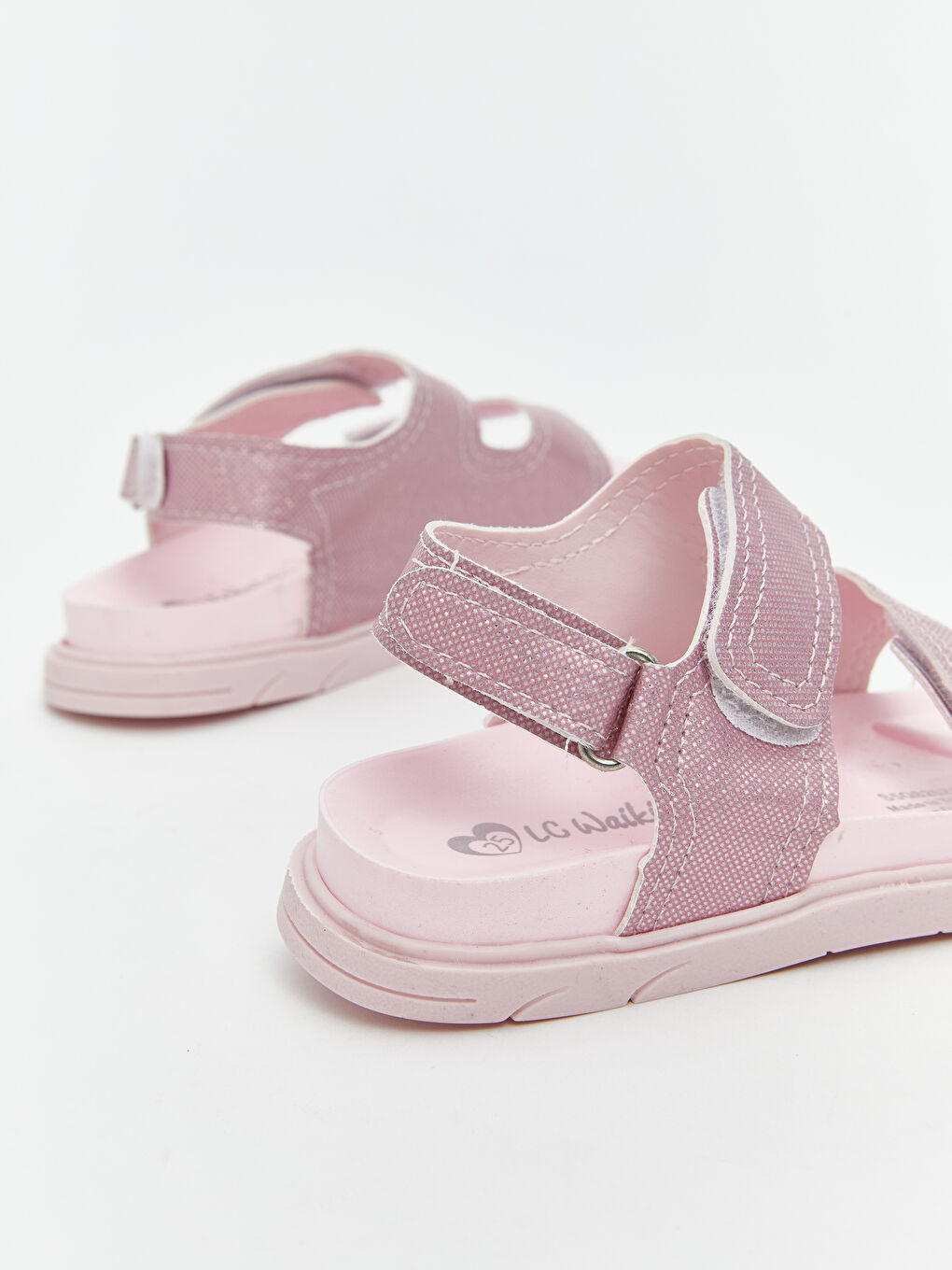 Double Banded Velcro Closure Baby Girl Sandals -S5Q820Z1-DMQ