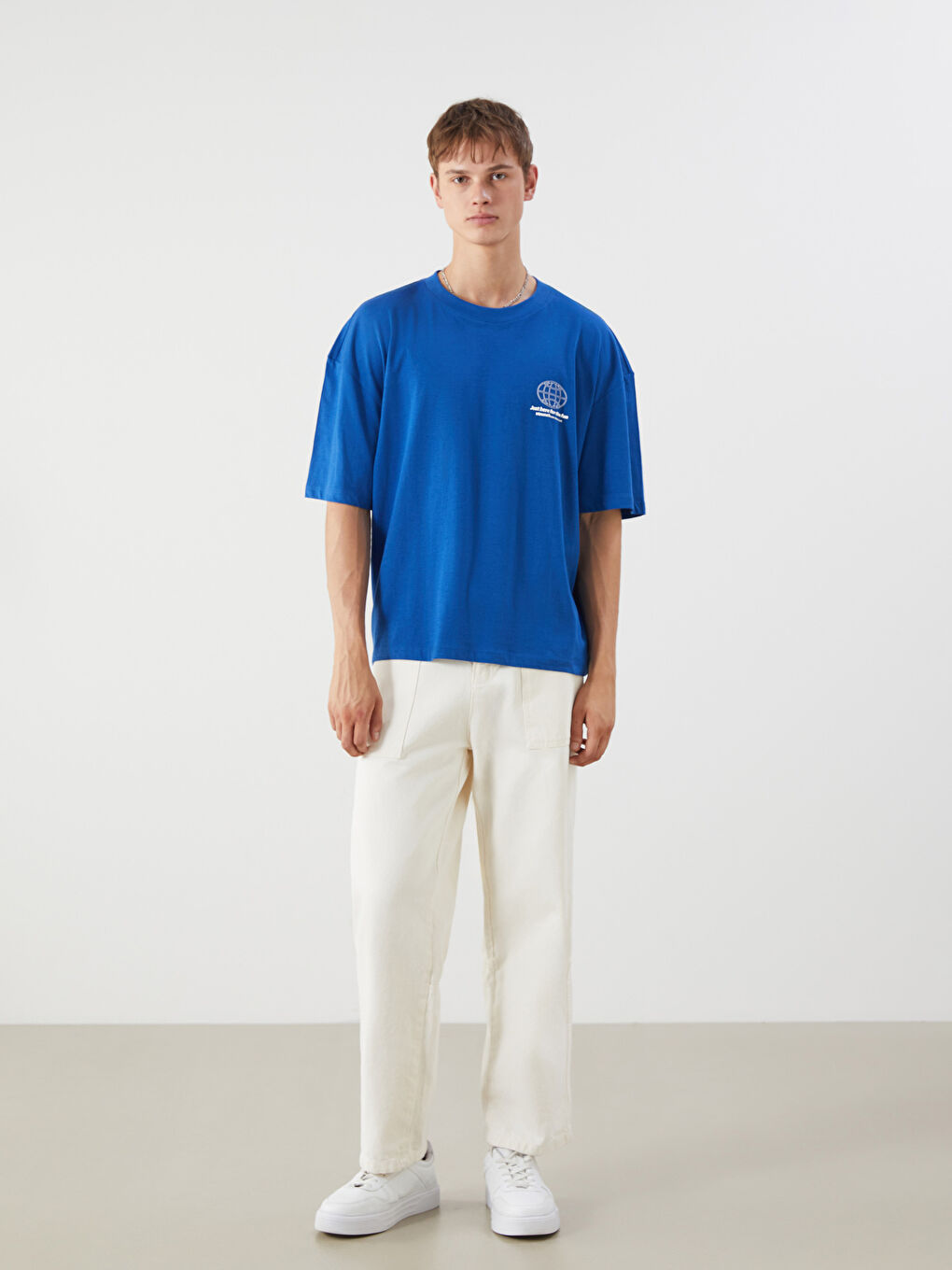 Crew Neck Printed Jersey Men's T-Shirt-3