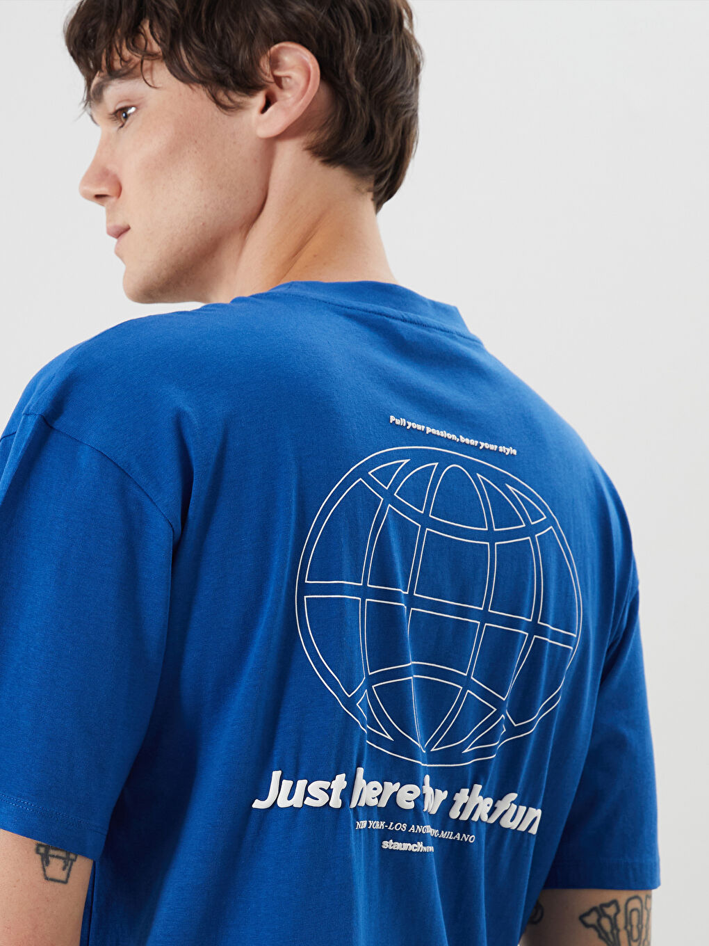 Crew Neck Printed Jersey Men's T-Shirt-4
