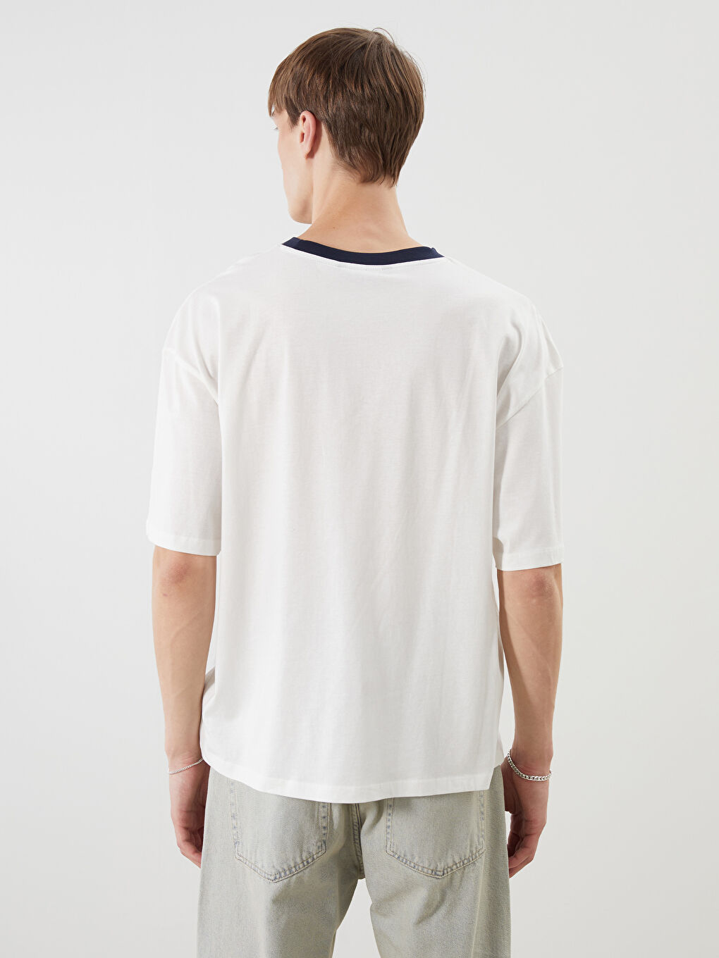 Crew Neck Printed Jersey Men's T-Shirt-6