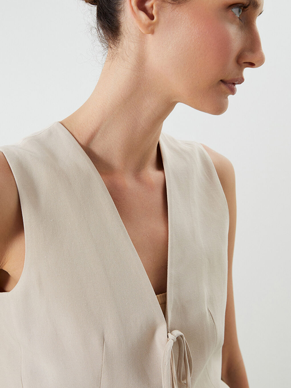 LCWAIKIKI Classic Woman BEIGE Suit Waistcoat -S5Q835Z8-FFG