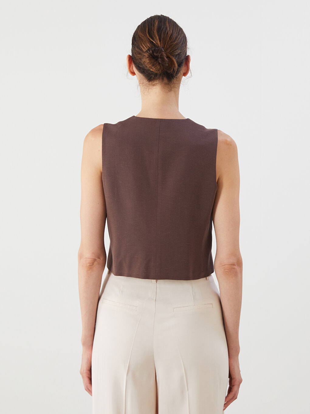 LCWAIKIKI Classic Woman BROWN Suit Waistcoat -S5Q835Z8-HSK
