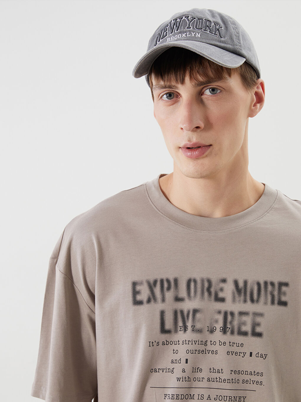 Muškarac BEŽ Majica kratkih rukava-2