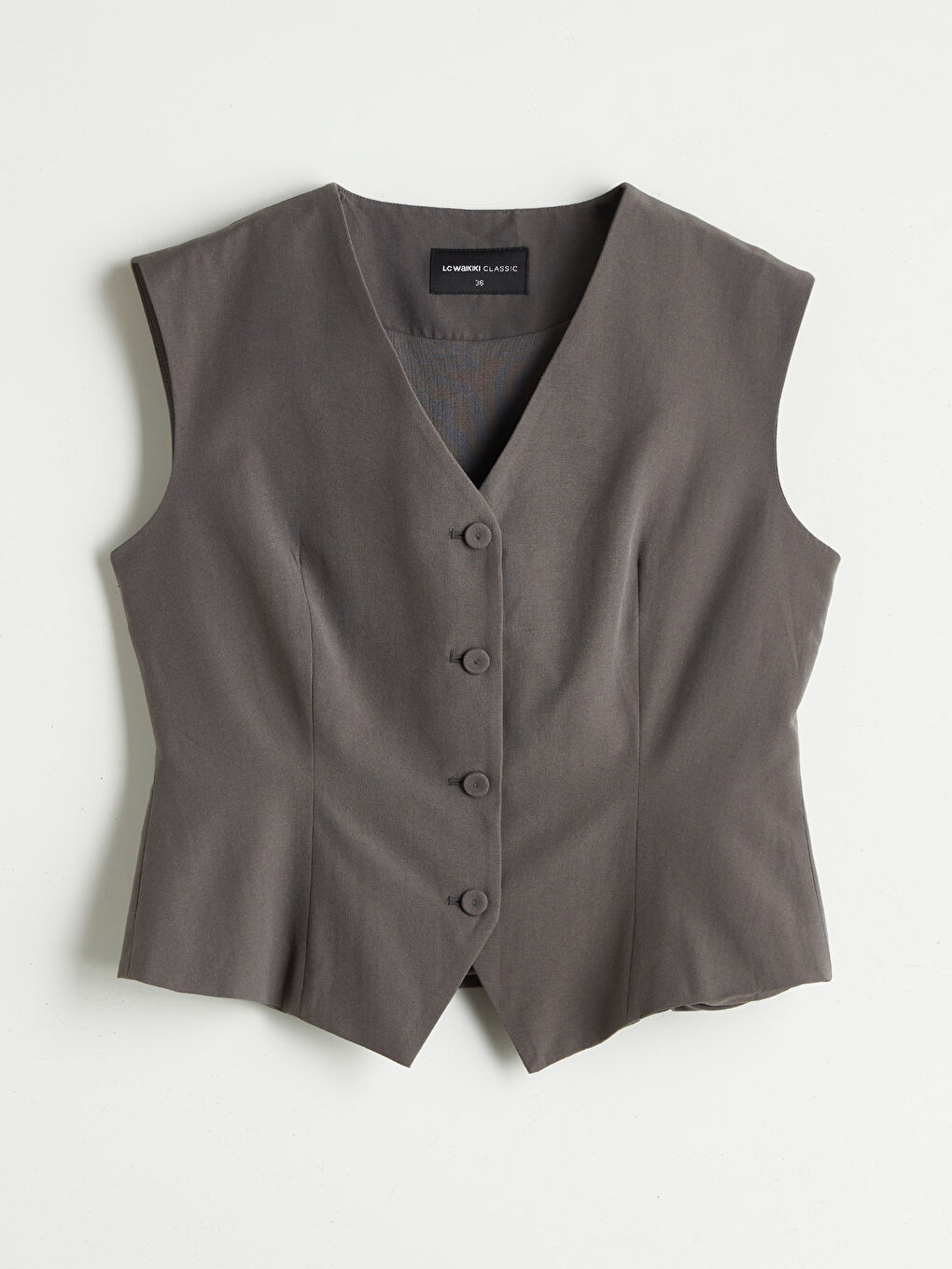 LCWAIKIKI Classic V Neck Women's Classic Waistcoat -S5Q842Z8-CWL