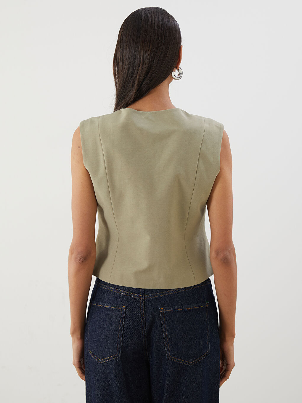 LCWAIKIKI Classic V Neck Women's Classic Waistcoat -S5Q842Z8