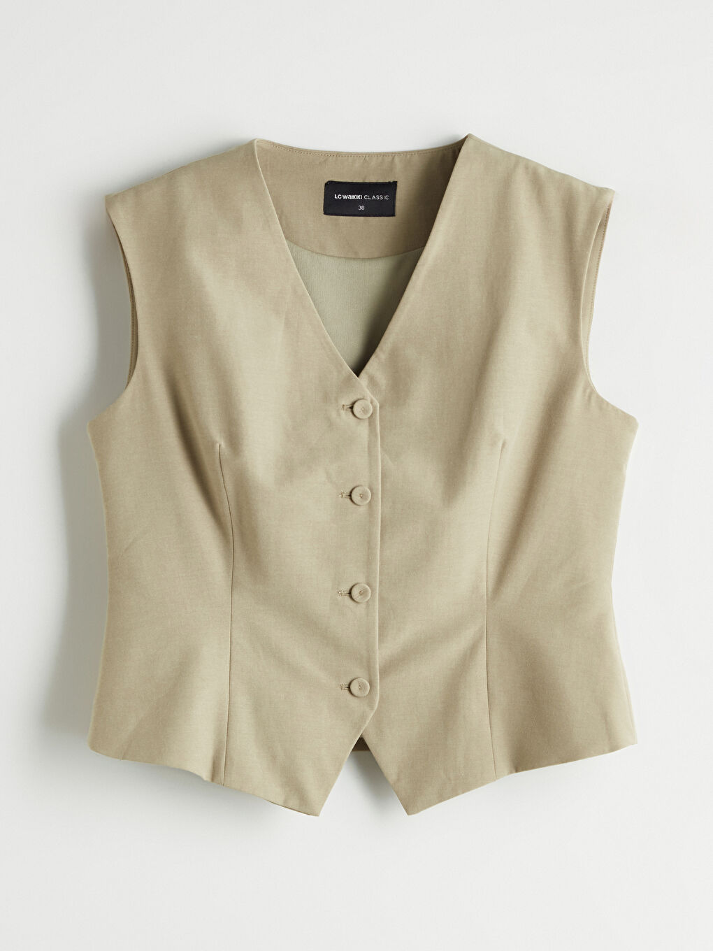 LC Waikiki V Neck Women's Classic Waistcoat -S5Q842Z8-L0Y
