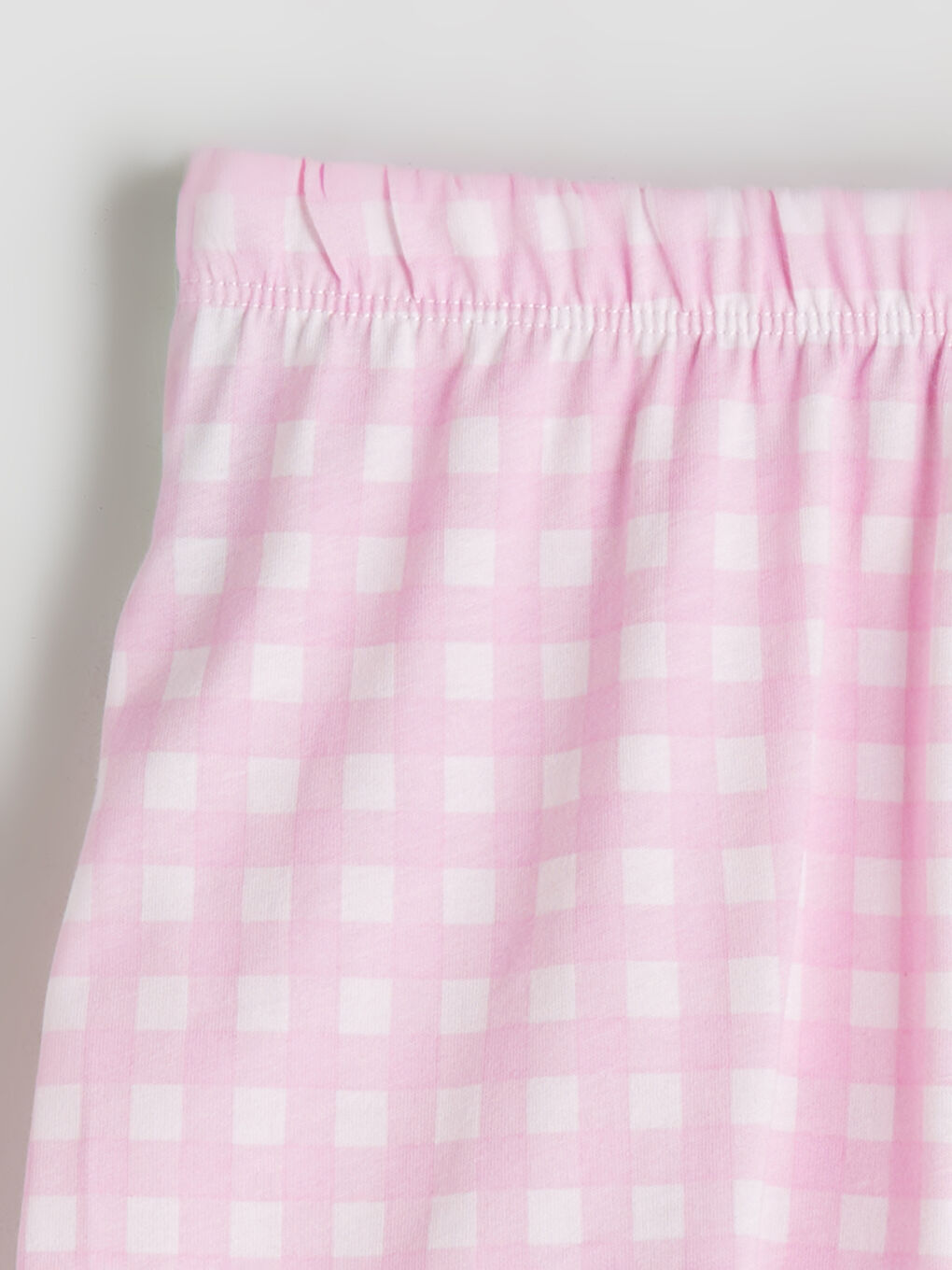 Pembe Beli Lastikli Kız Çocuk Pijama Şort-1