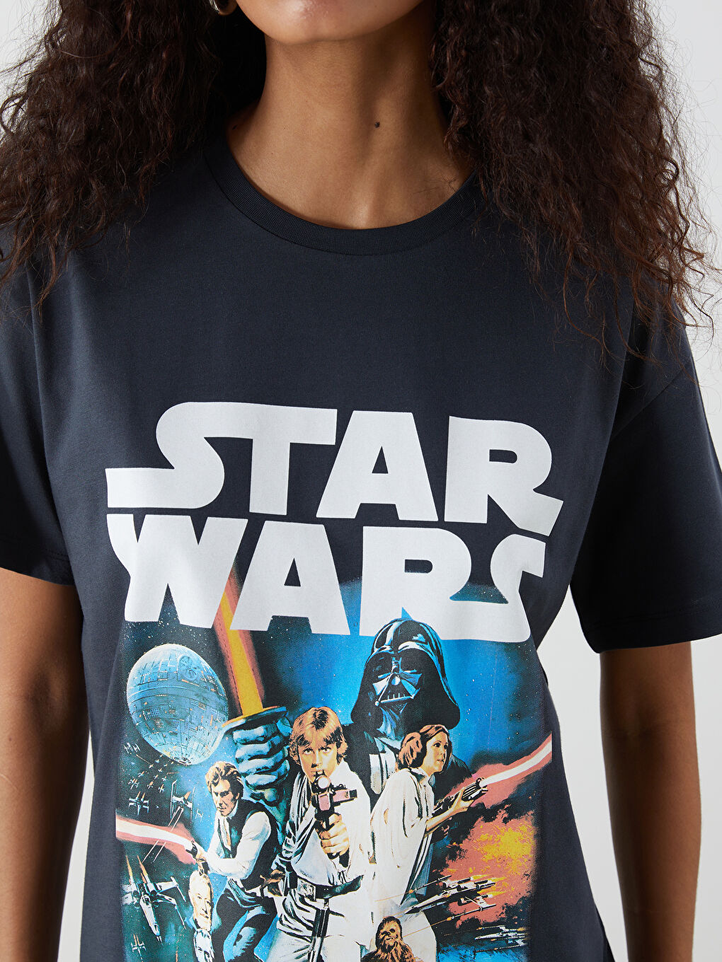 Crew Neck Star Wars Printed Women's T-Shirt -S5Q884Z8-VDL