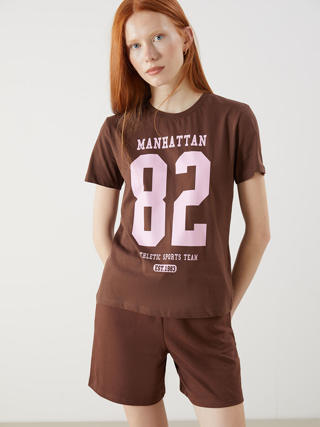 XSIDE Crew Neck Printed Women's T-Shirt -S5Q961Z8-ZP7