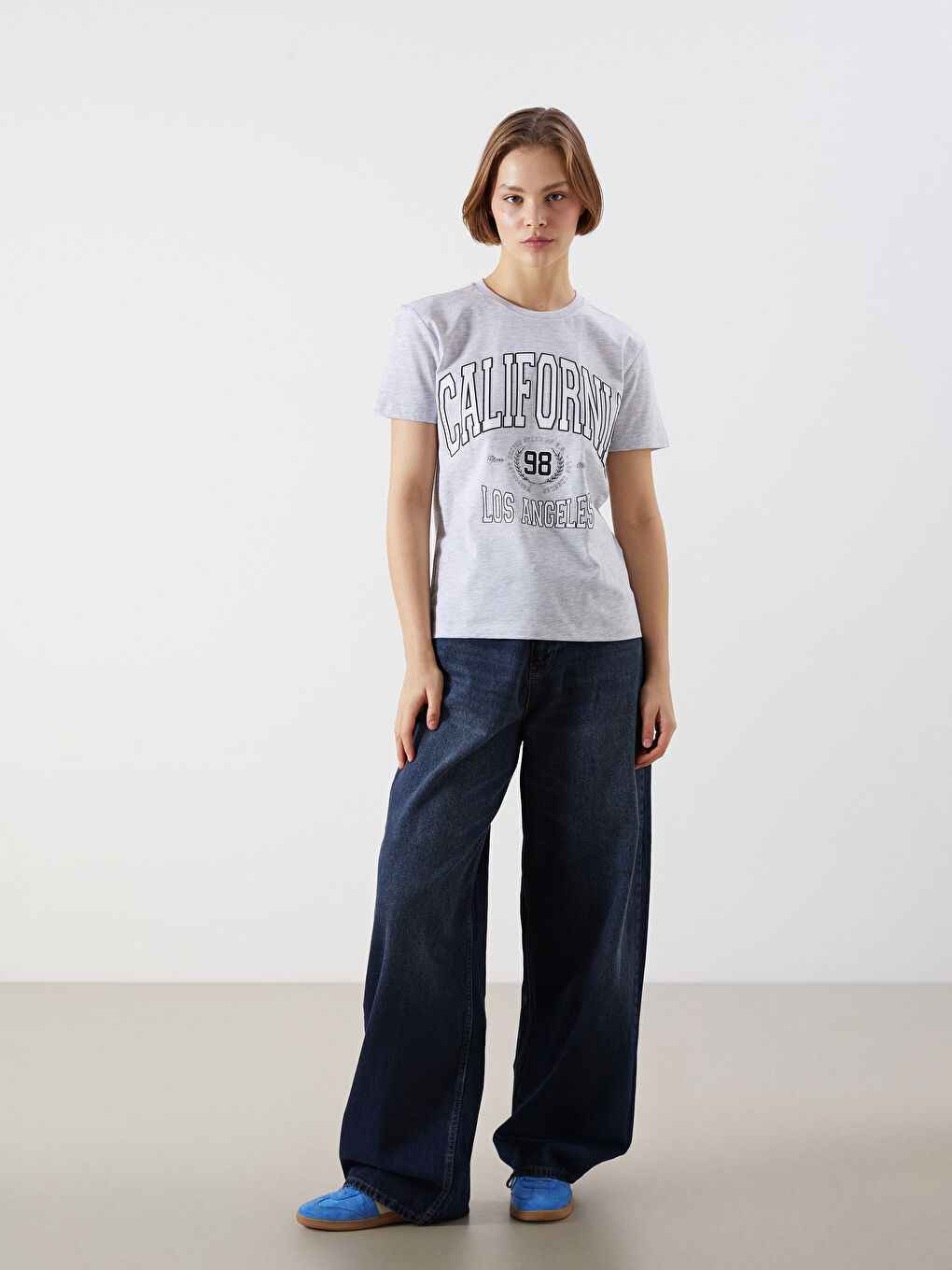 XSIDE Crew Neck California Printed Women's T-Shirt -S5Q971Z8-CY9