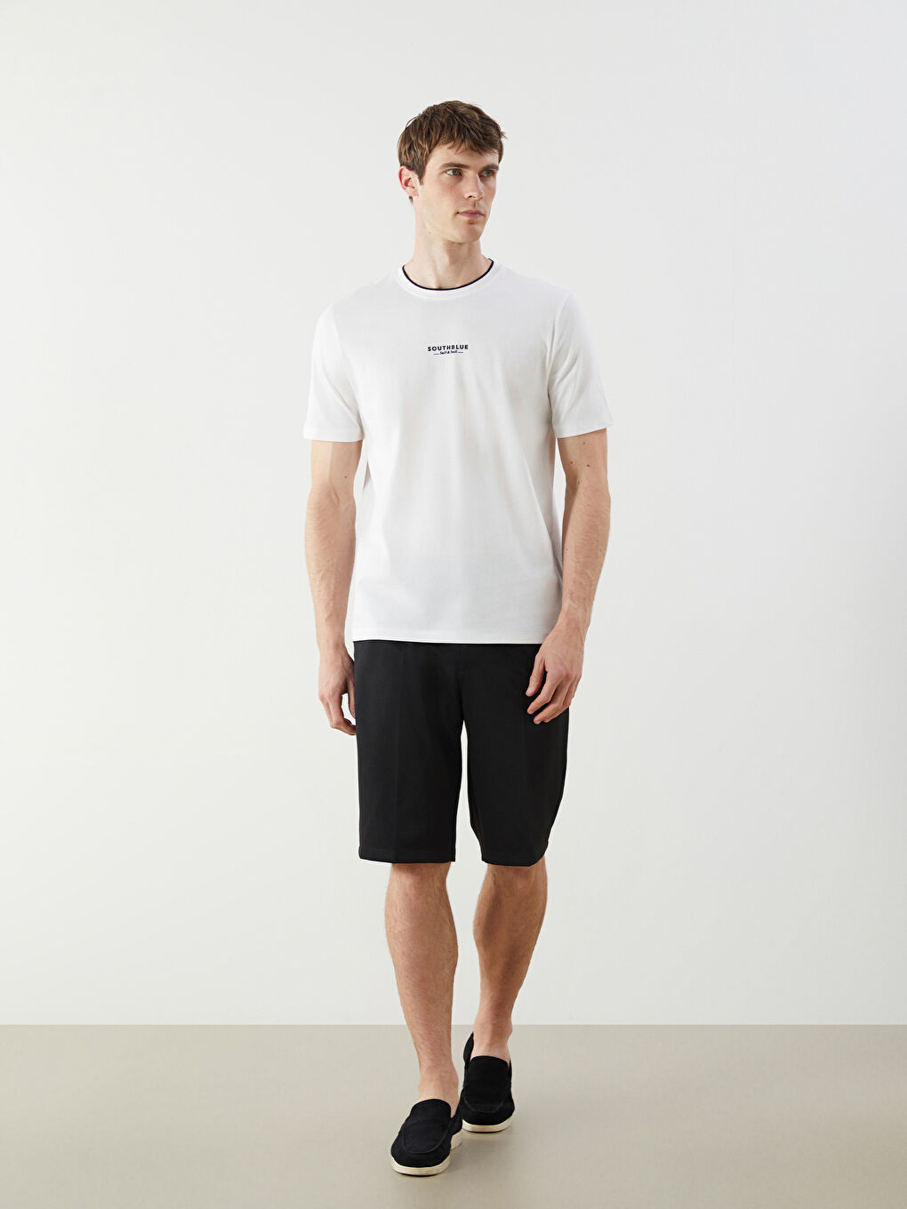 SOUTHBLUE Crew Neck Printed Jersey Men's T-Shirt -S5Q973Z8-R9J