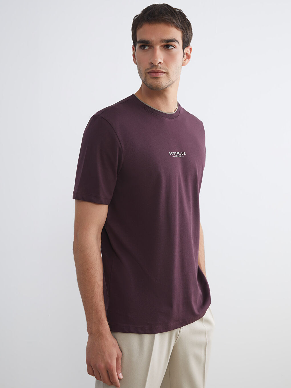 Crew Neck Printed Jersey Men's T-Shirt