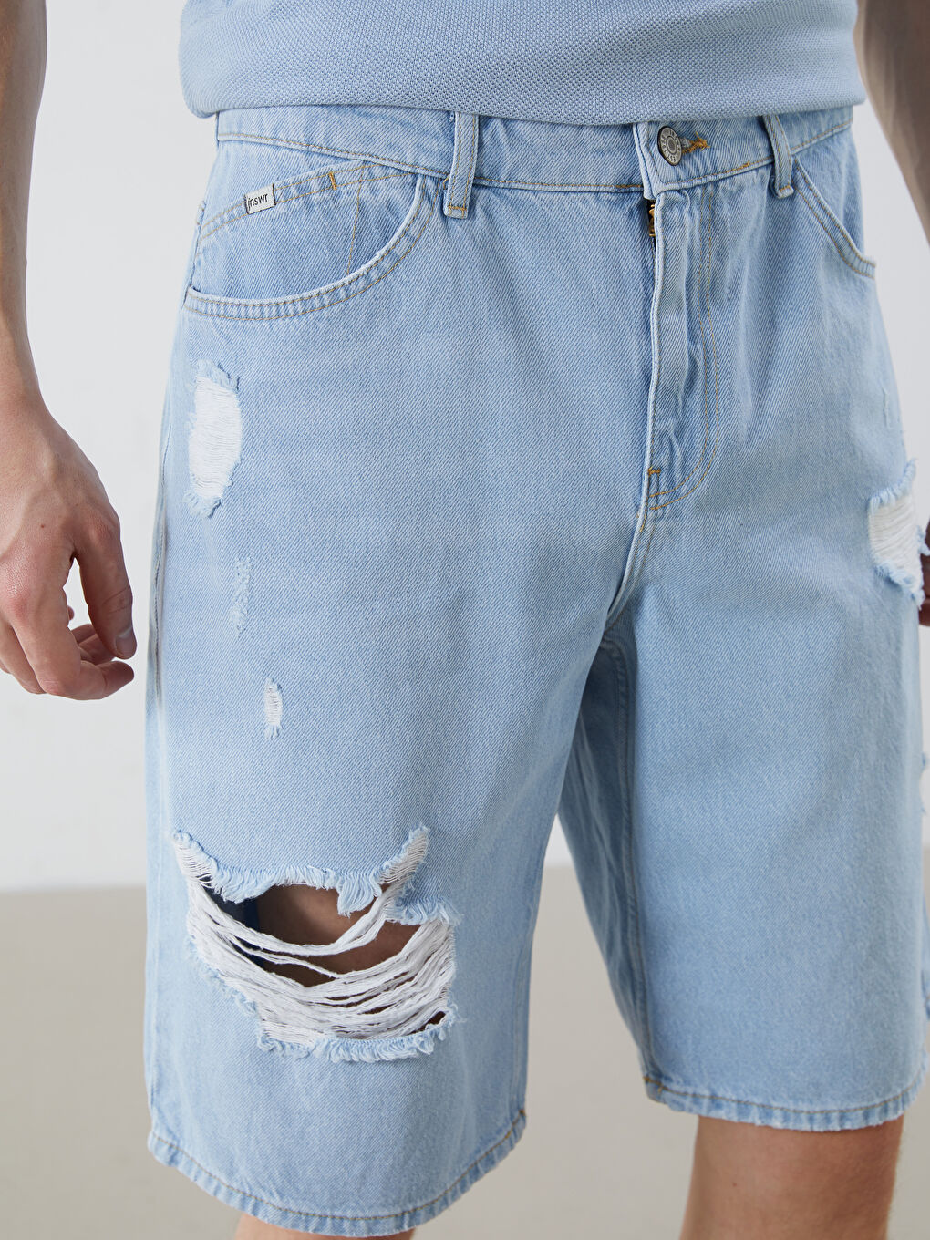 Relaxed Fit Men's Denim Shorts -S5Q982Z8-311