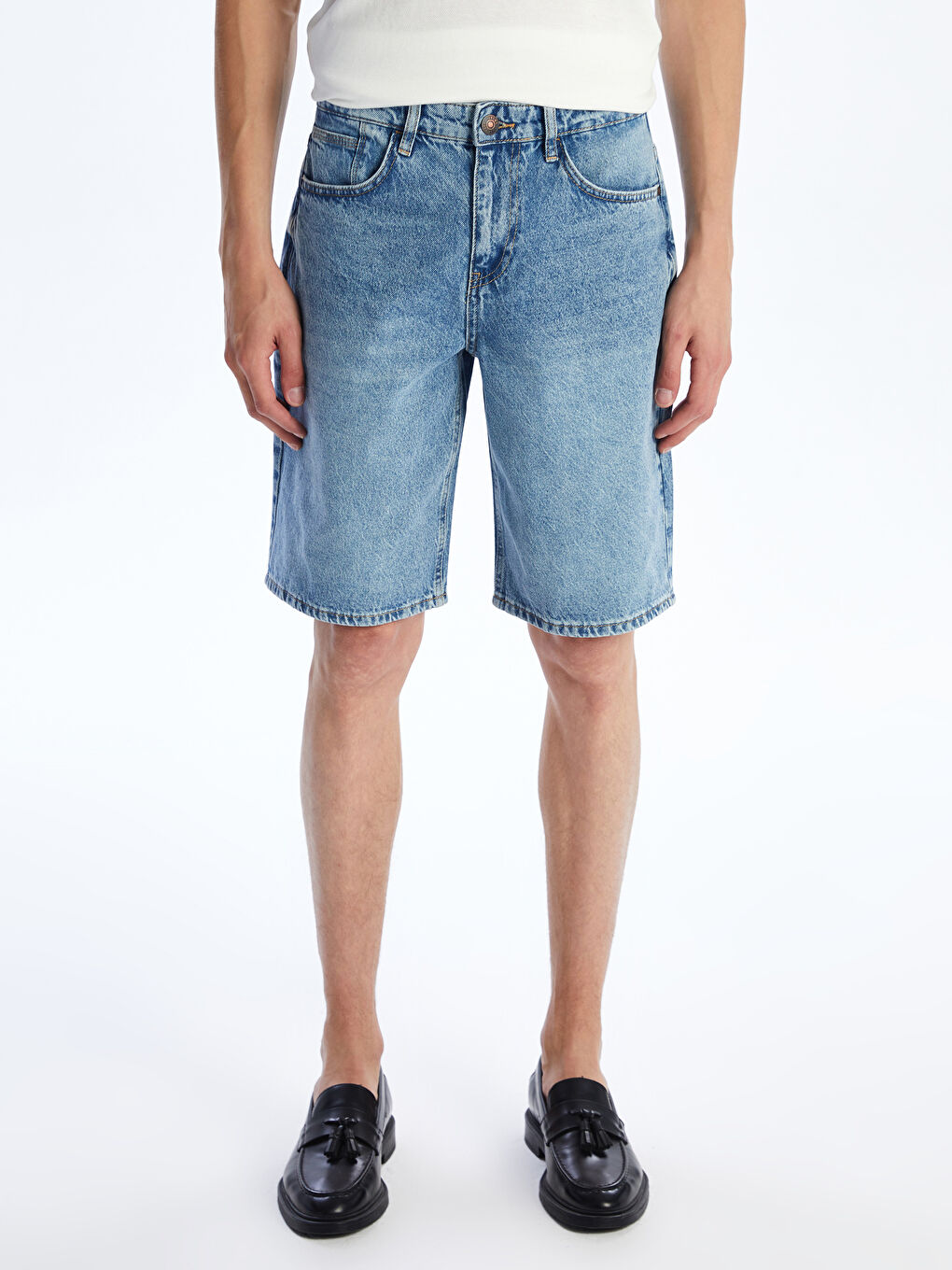 Relaxed Fit Men's Denim Shorts -S5Q984Z8-H45