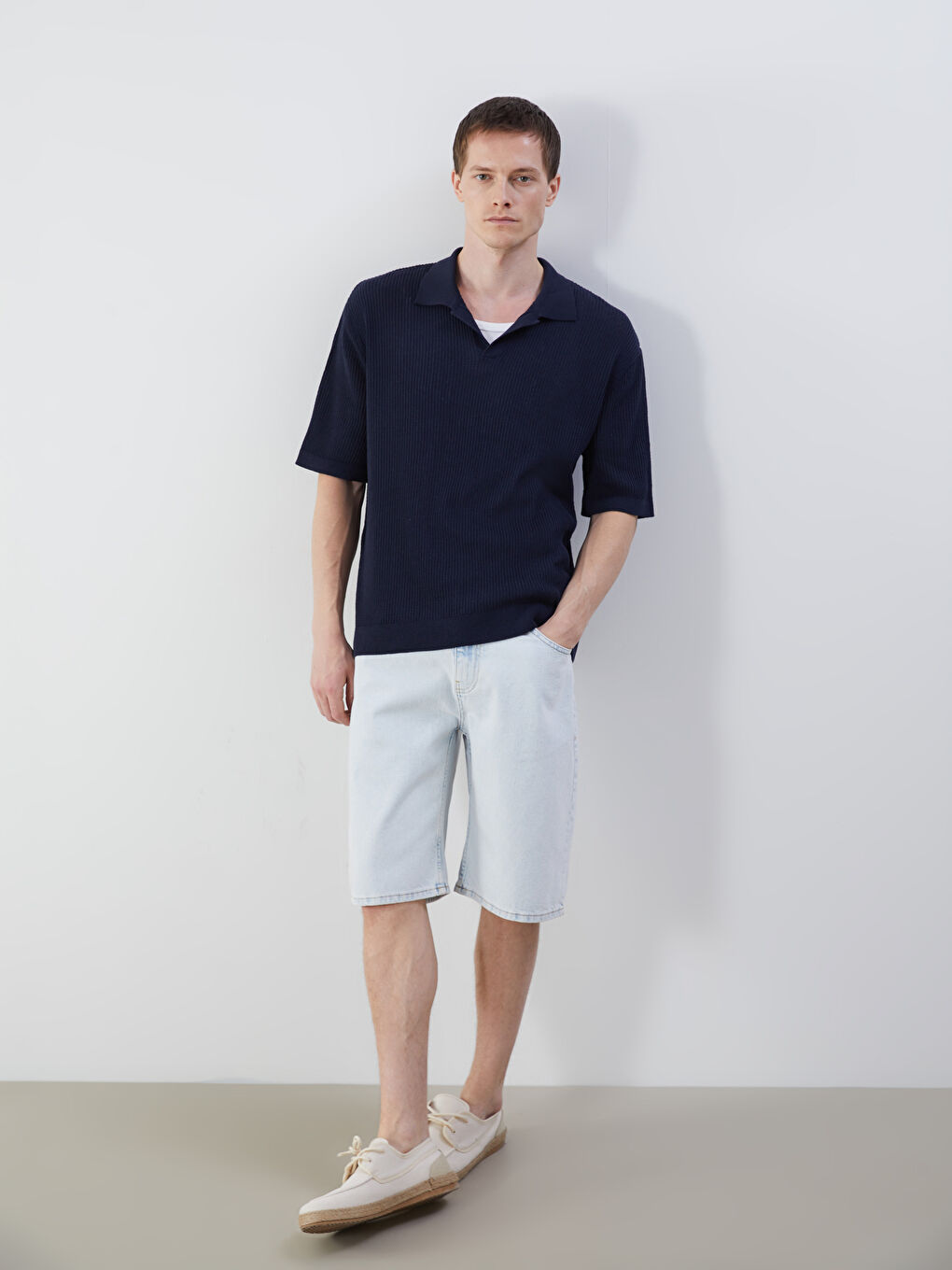 Relaxed Fit Men's Jean Shorts -S5Q986Z8-311