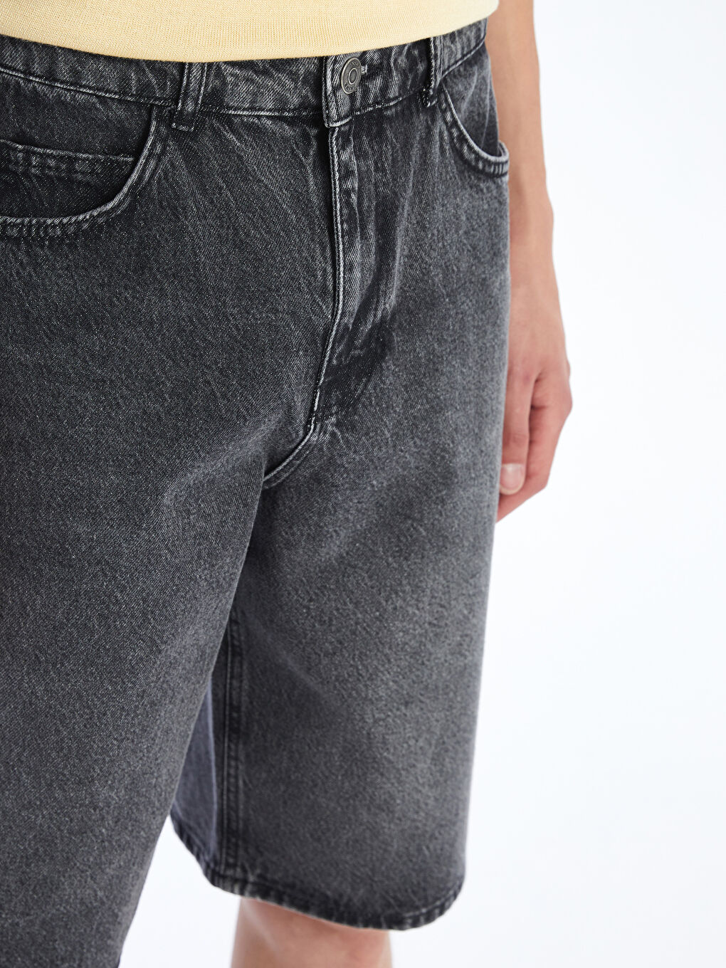 Relaxed Fit Men's Denim Shorts -S5Q989Z8-M0U