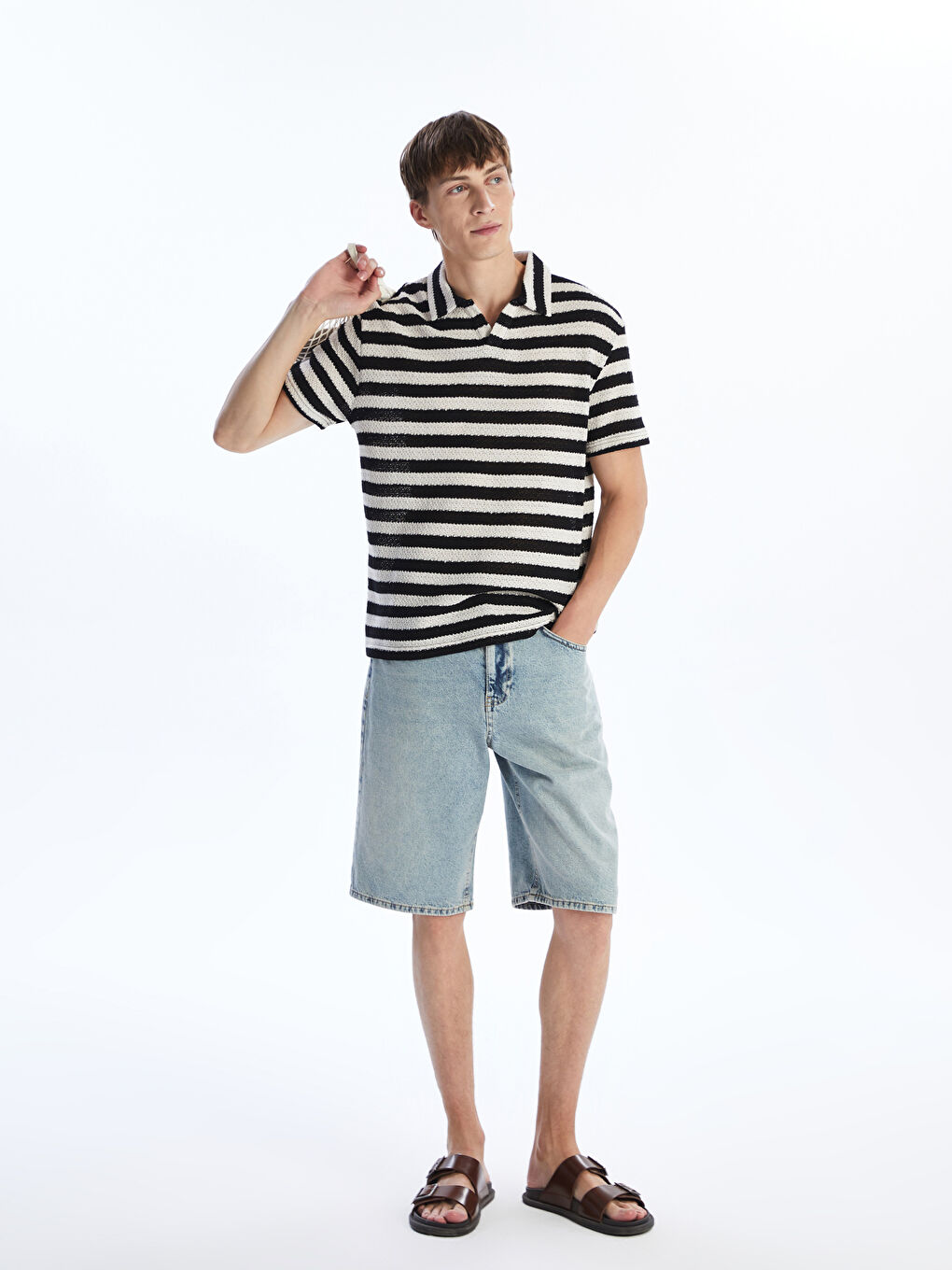Standard Fit Men's Denim Shorts -S5Q990Z8-311