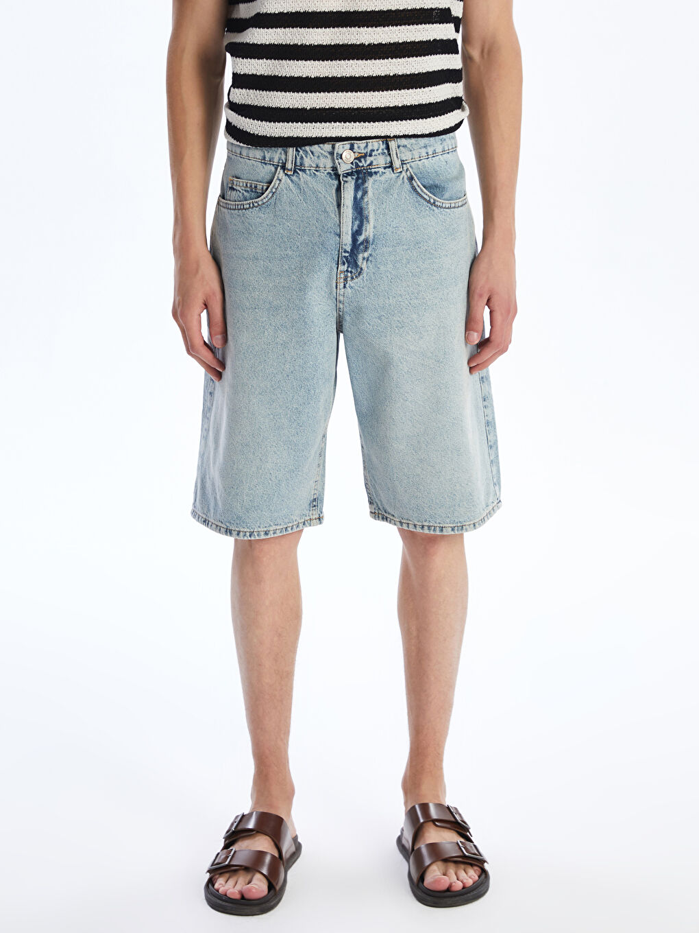 Standard Fit Men's Denim Shorts -S5Q990Z8-311