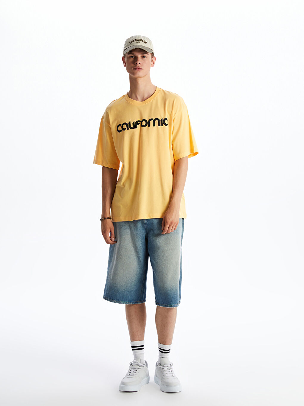 Crew Neck Printed Jersey Men's T-Shirt -S5Q993Z8-FXZ