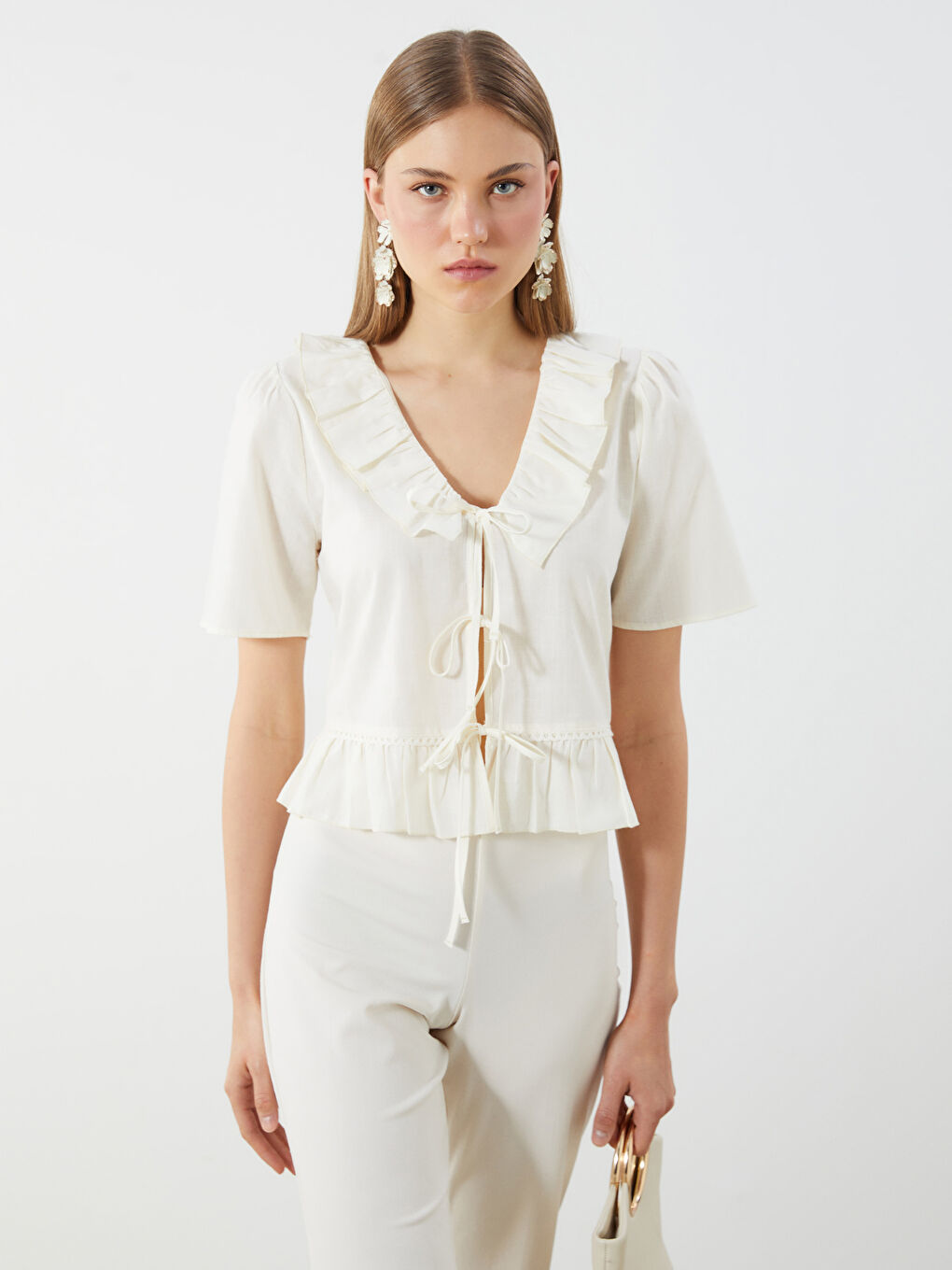 LCW Vision Woman ECRU Blouse -S5QA01Z8-FDJ