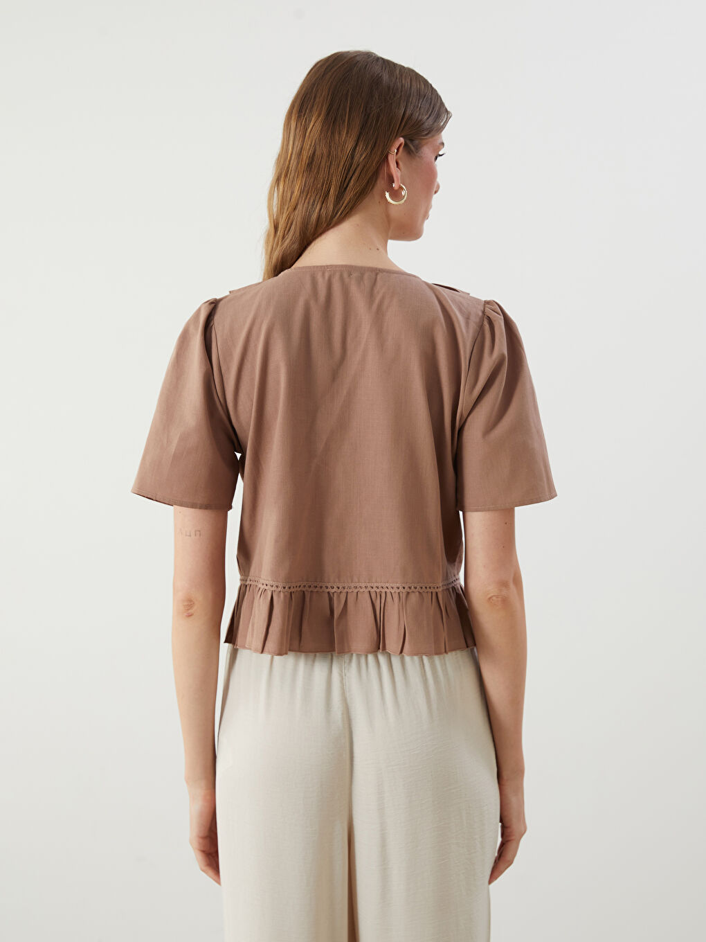 LCW Vision Woman BROWN Blouse -S5QA01Z8-H2F