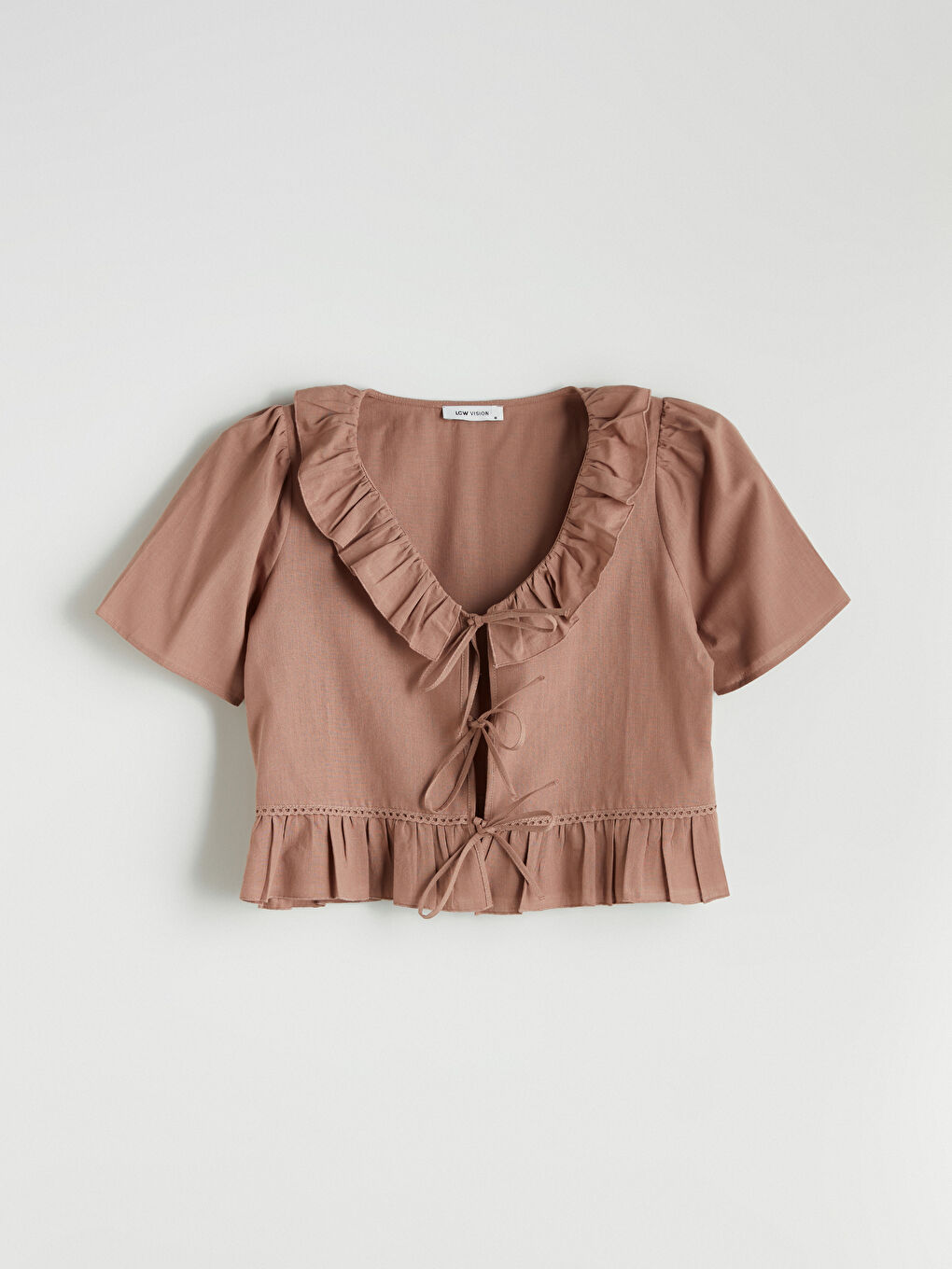 LCW Vision Woman BROWN Blouse -S5QA01Z8-H2F
