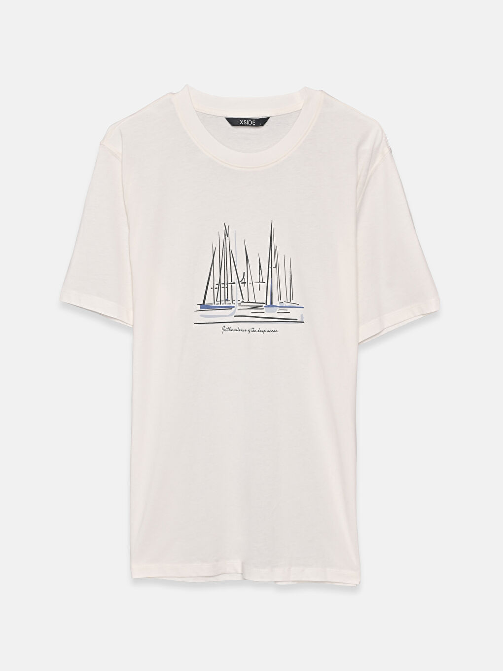 Ерлерге арналған дөңгелек жағалы қысқа жең футболка