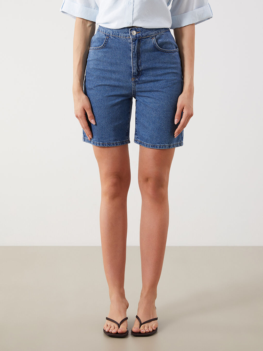Bermuda Fit Women's Denim Shorts -S5QA09Z8-507