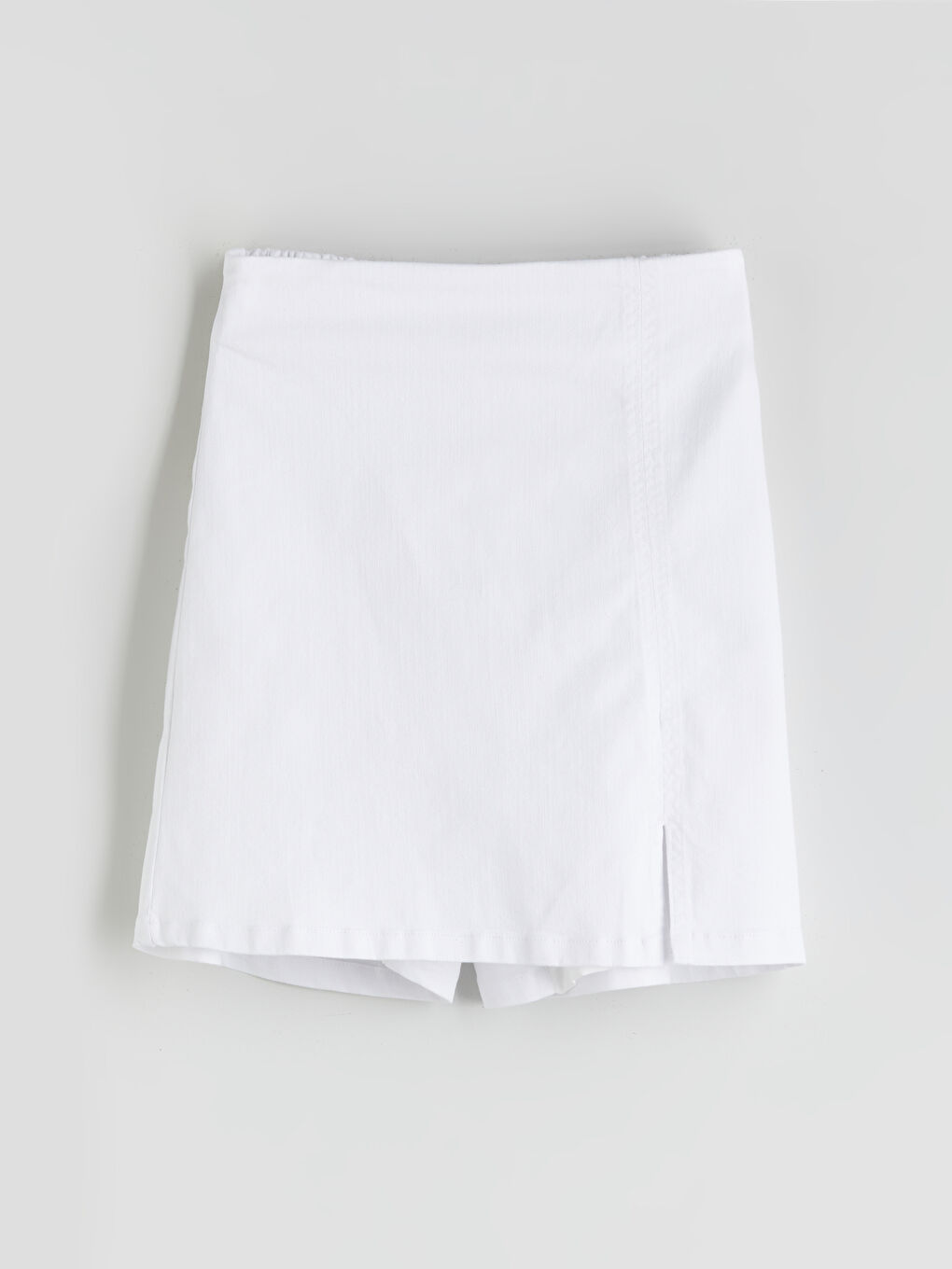 Elasticated Waist Women's Denim Overlay Shorts -S5QA12Z8-844