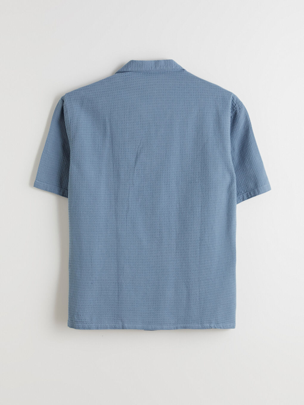 Relaxed Fit Resort Collar Short Sleeve Men's Shirt-5
