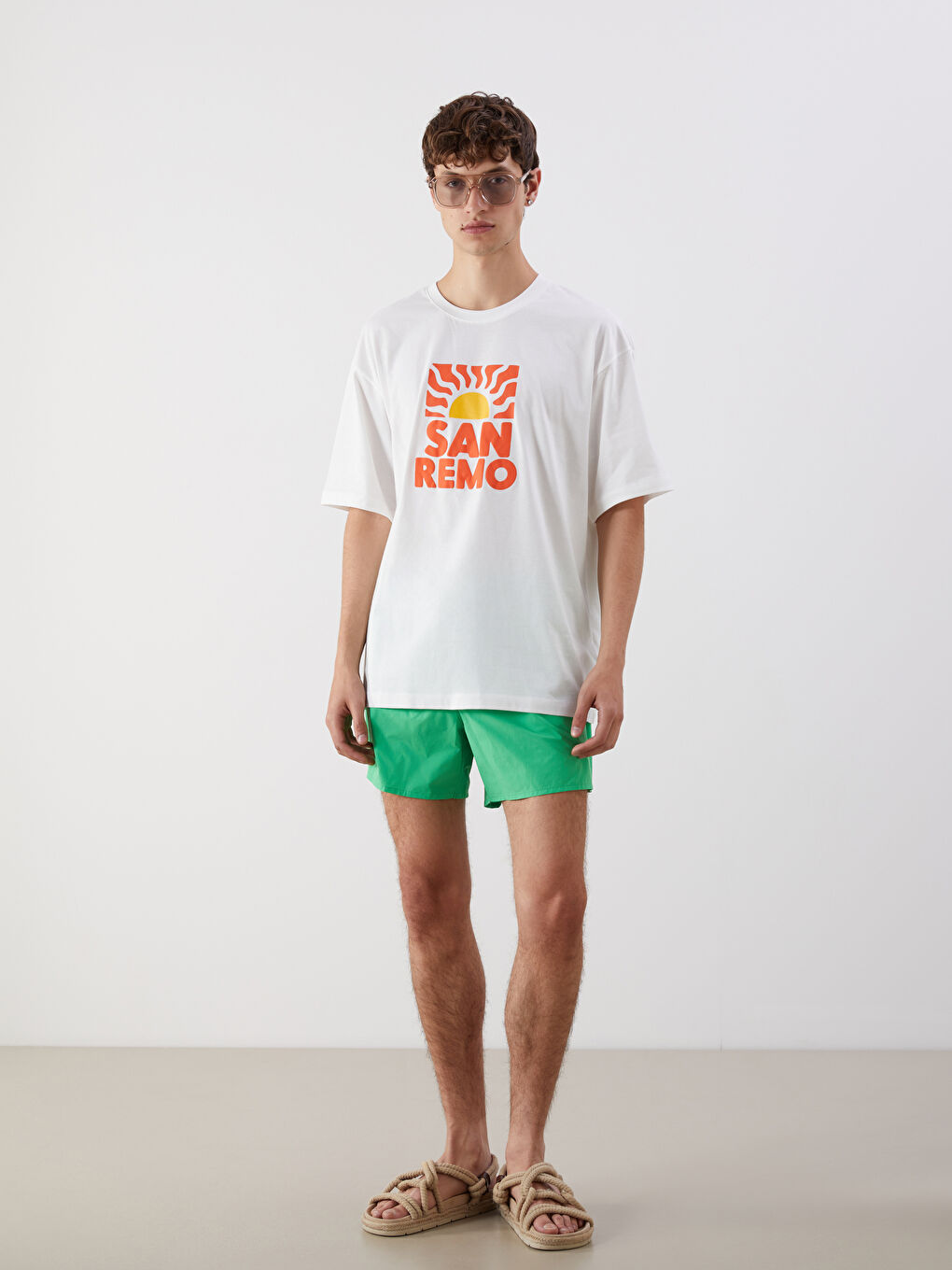 Crew Neck Printed Jersey Men's T-Shirt -S5QA19Z8-R9J