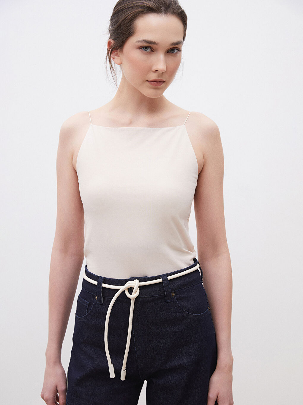 Woman BEIGE Tank Top -S5QA25Z8-HZZ