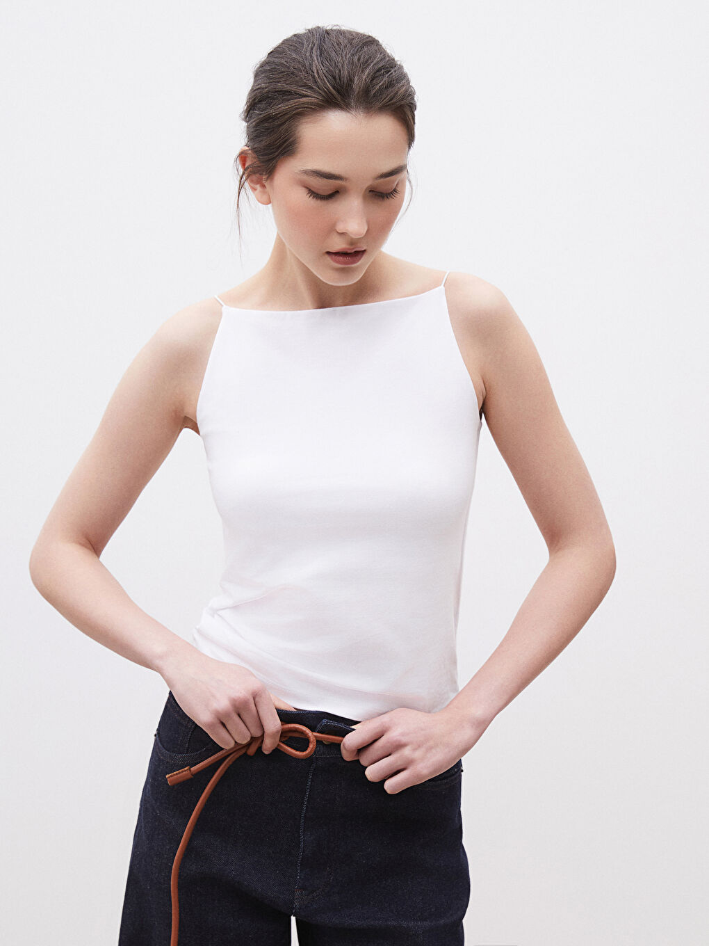Woman WHITE Tank Top -S5QA25Z8-J5E