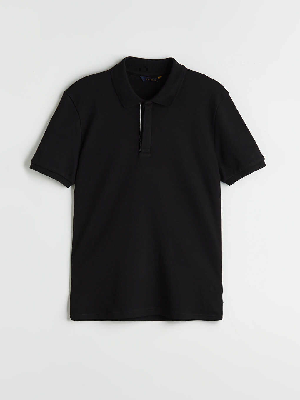 Siyah Polo Yaka Pike Erkek Tişört-4