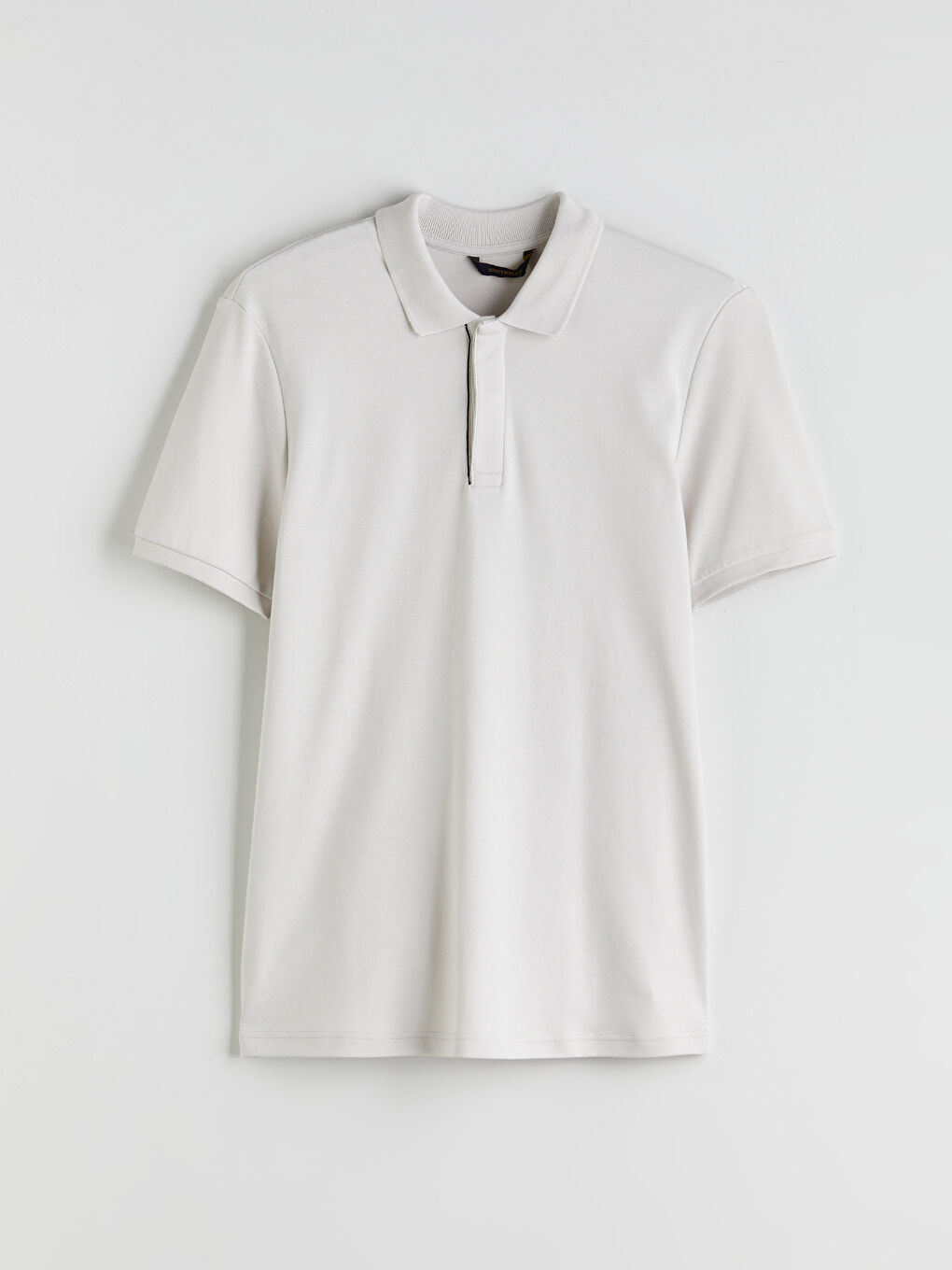 Bej Polo Yaka Pike Erkek Tişört-4