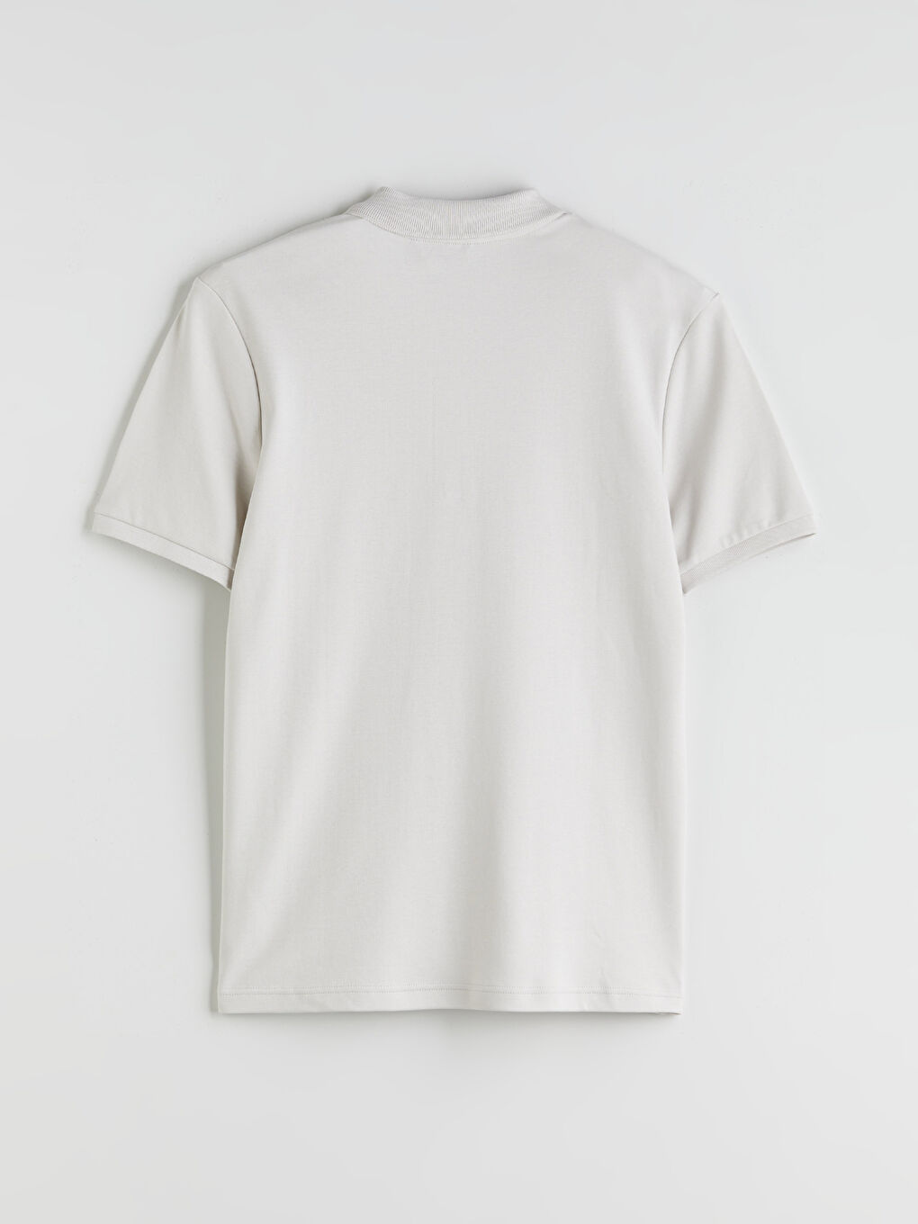 Bej Polo Yaka Pike Erkek Tişört-5