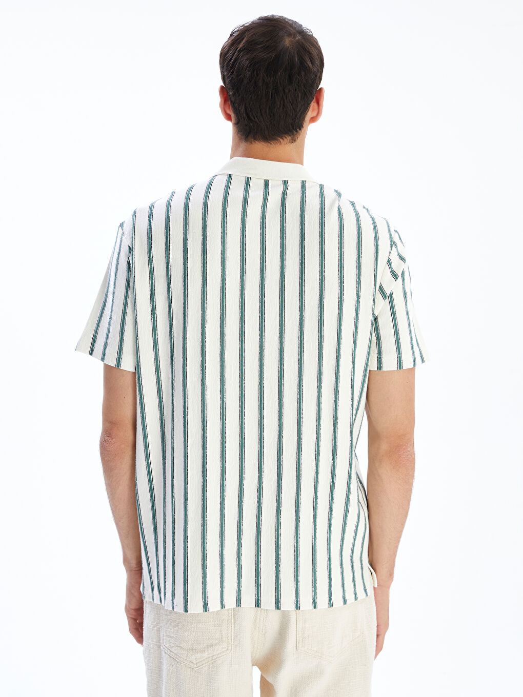 LCW Vision Polo Neck Striped Jersey Men's T-Shirt -S5QA39Z8-LHE