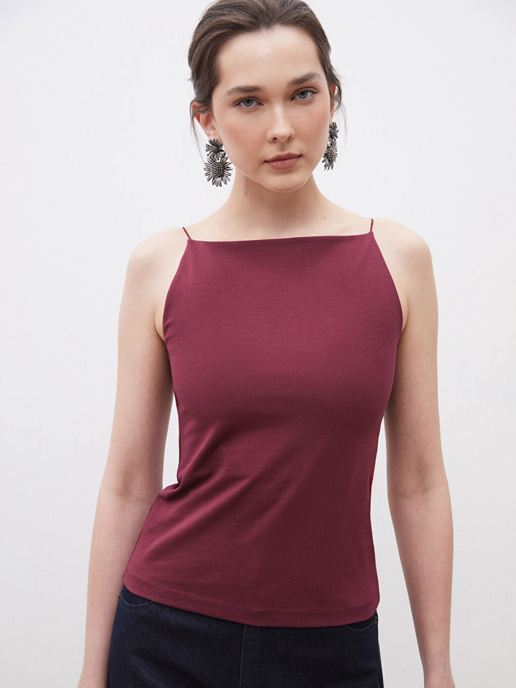 Square Collar Women's Tank Top -S5QA44Z8-CZF