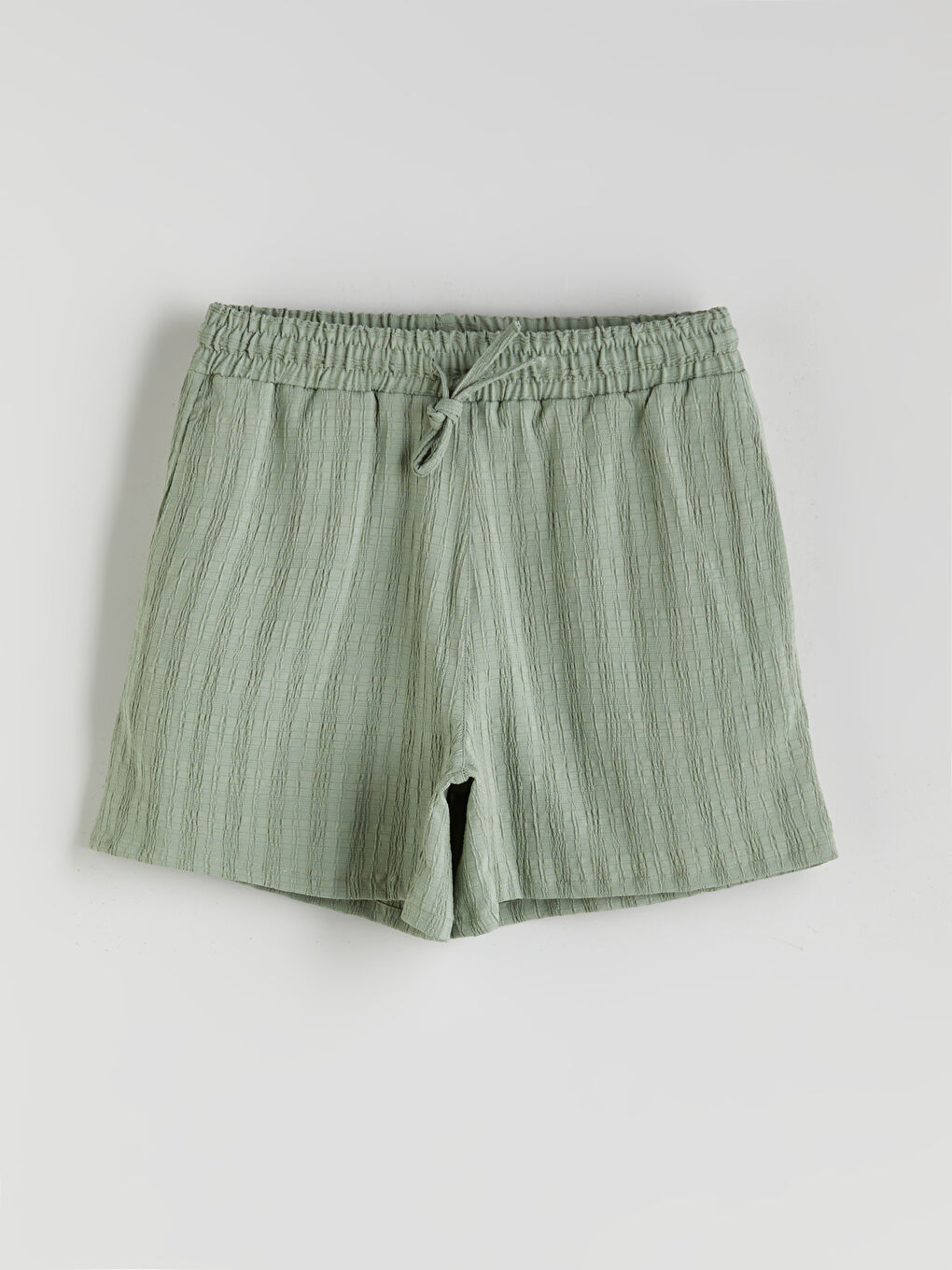 Elasticated Waist Textured Women's Shorts -S5QA50Z8-GC8