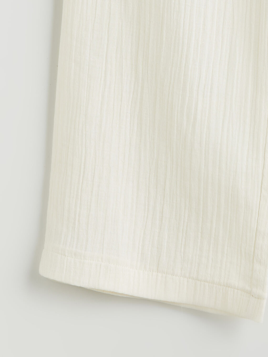 Elasticated Waist Textured Wide Leg Women's Trousers -S5QA51Z8-FDH