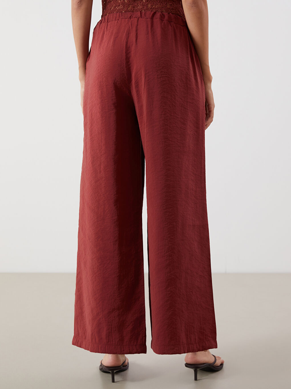 Elasticated Waist Modal Blend Women's Trousers-3